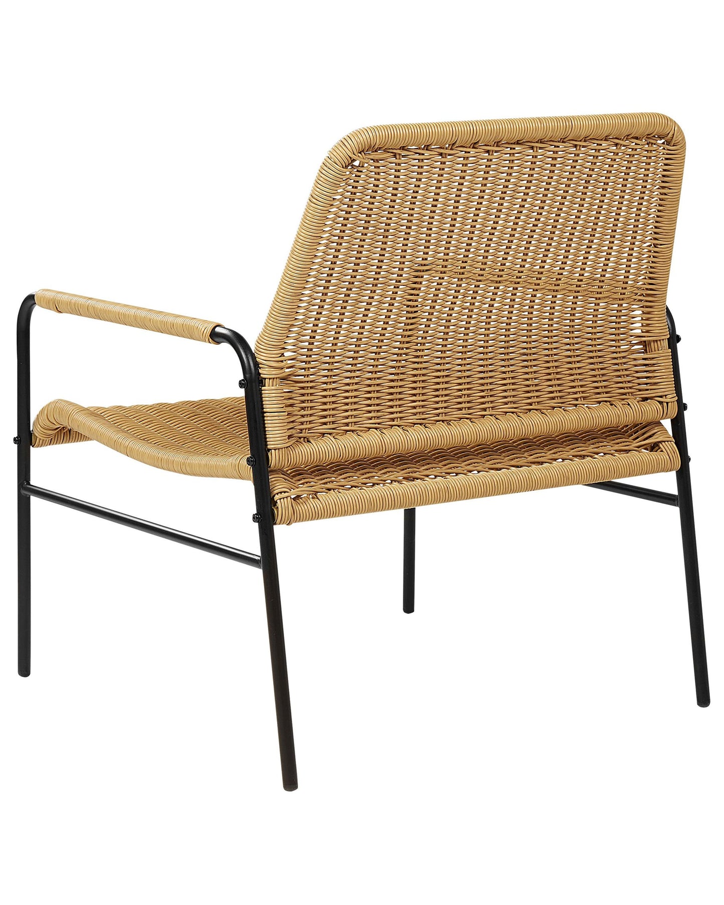 Set of 2 Garden Chairs PRASIMO PE Rattan Natural