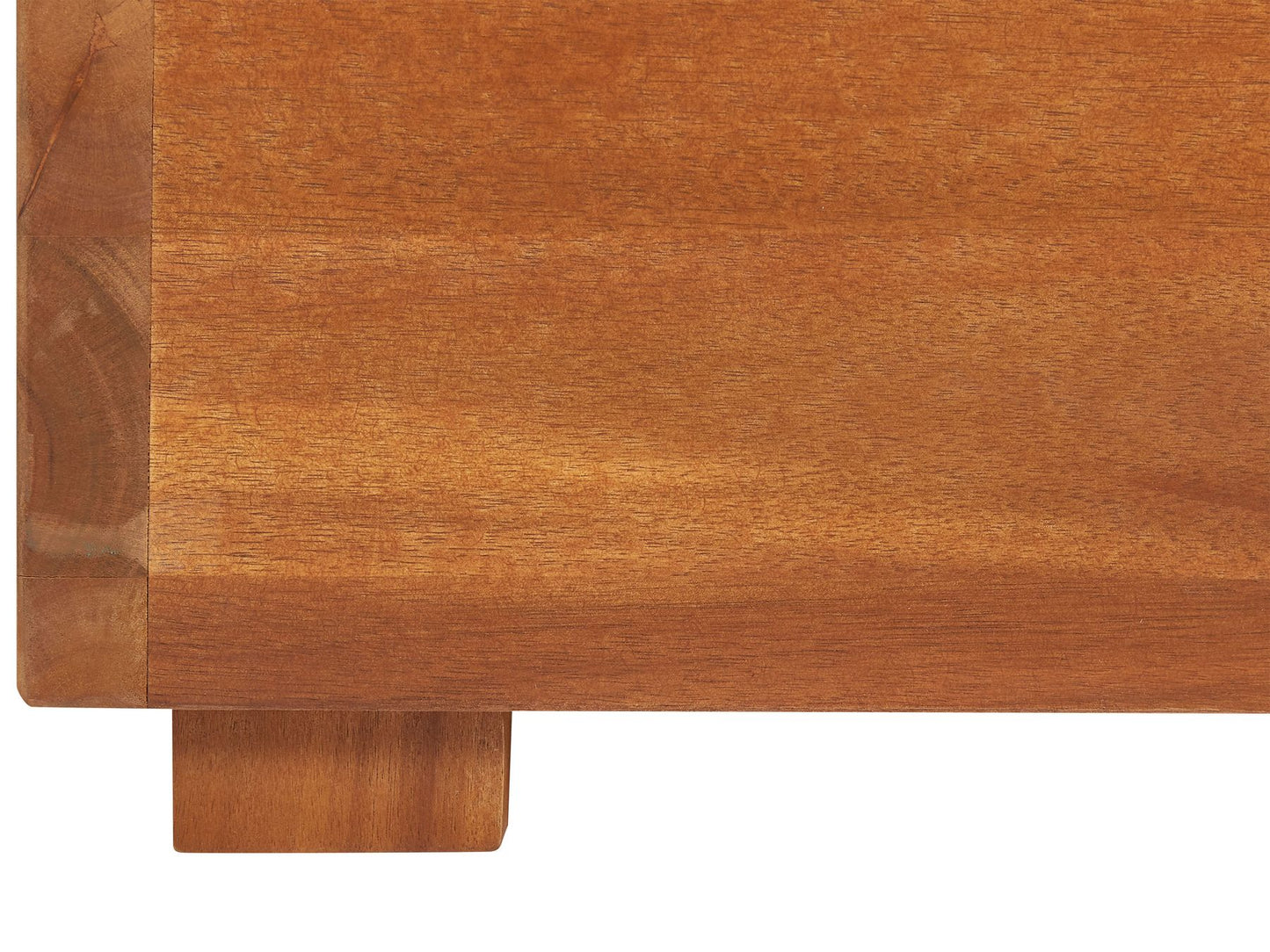Sun Lounger with Cushion FANANO Reclining Acacia Wood Brown