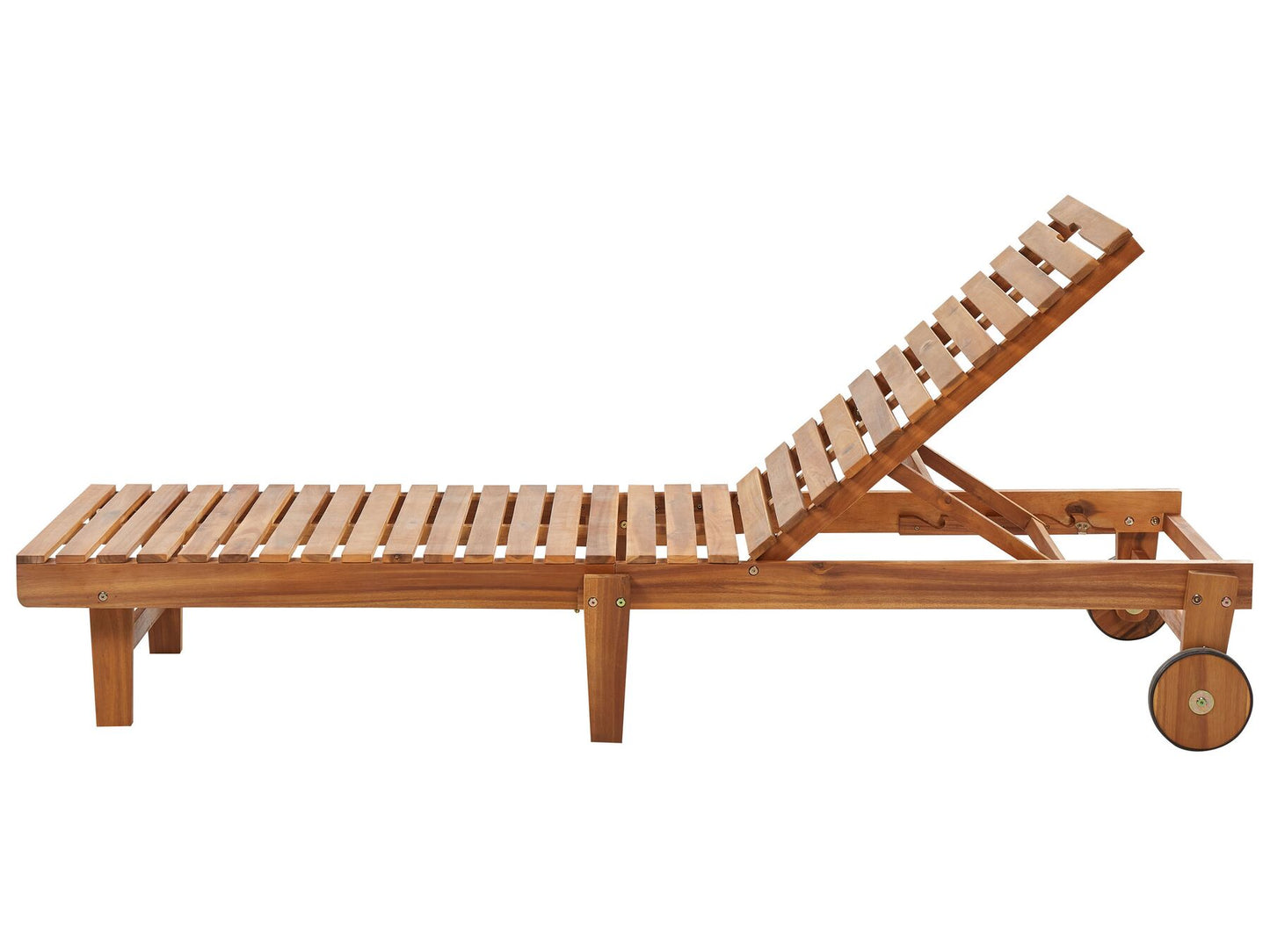 Sun Lounger PIETRALUNGA Reclining Acacia Wood Brown