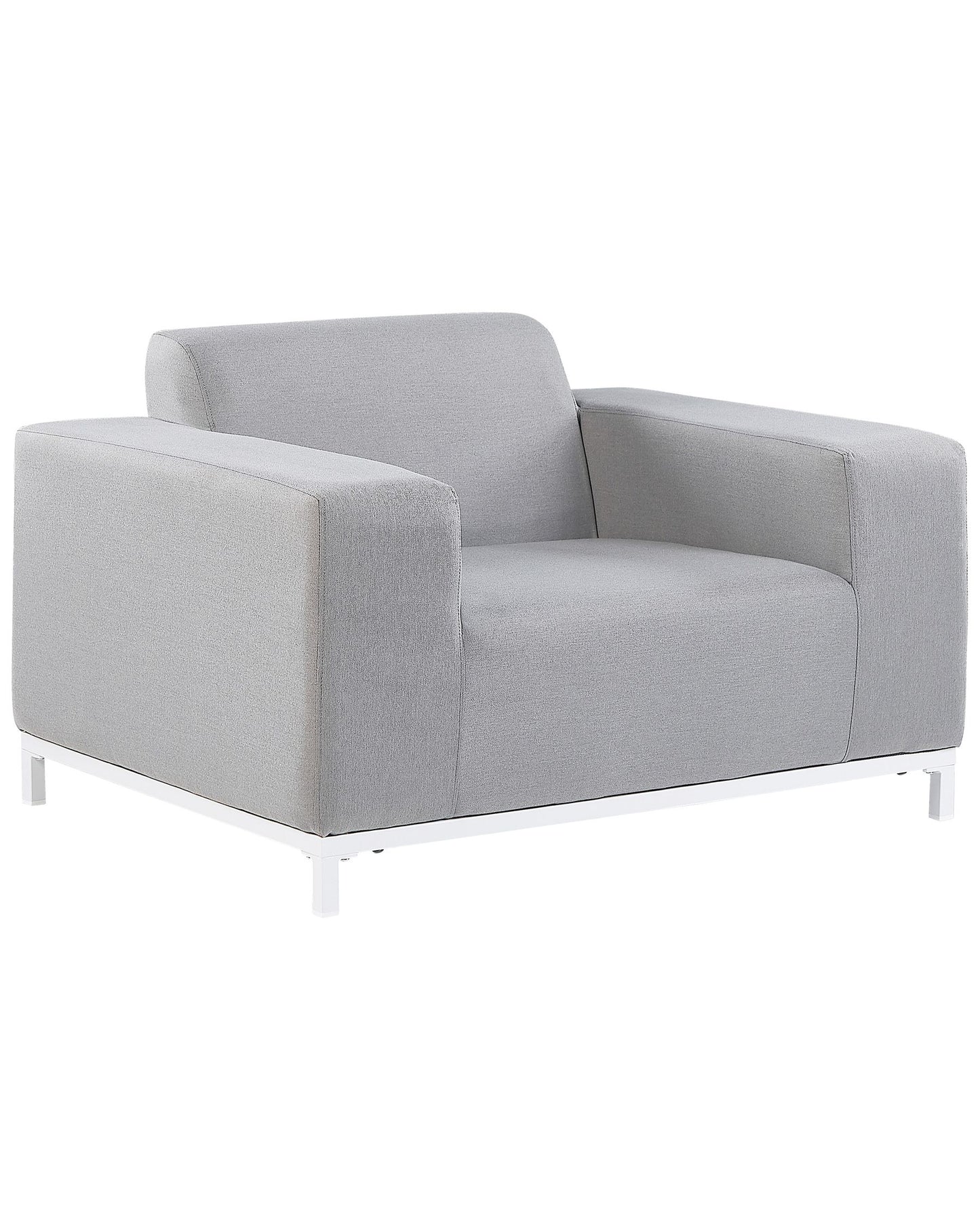 Set of 2 Garden Armchairs ROVIGO Fabric Light Grey