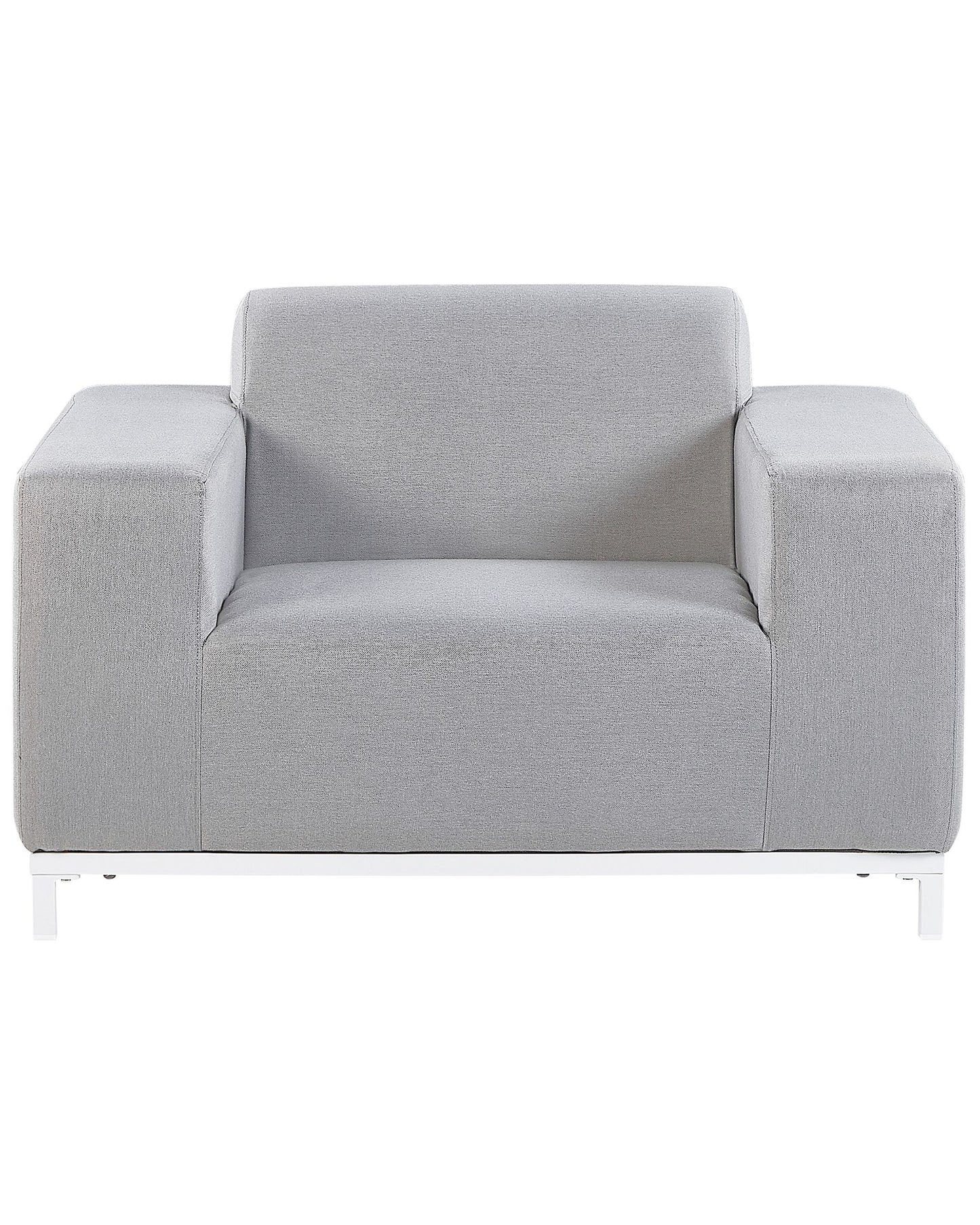 Set of 2 Garden Armchairs ROVIGO Fabric Light Grey