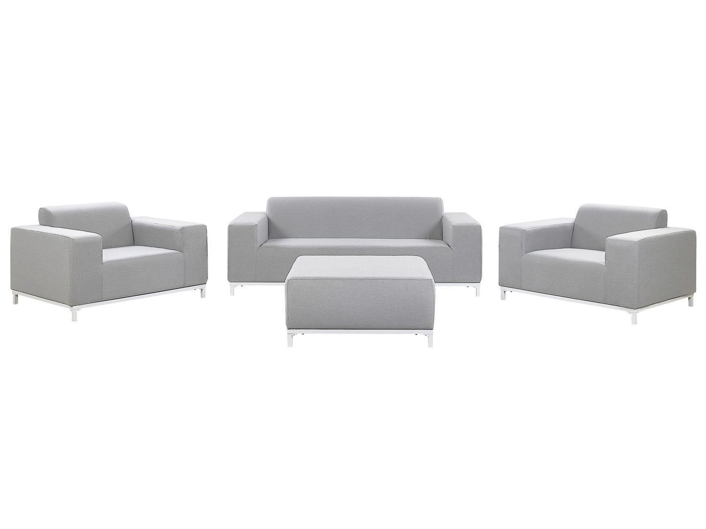 Garden Lounge Set with Table 5 Seater ROVIGO Light Grey