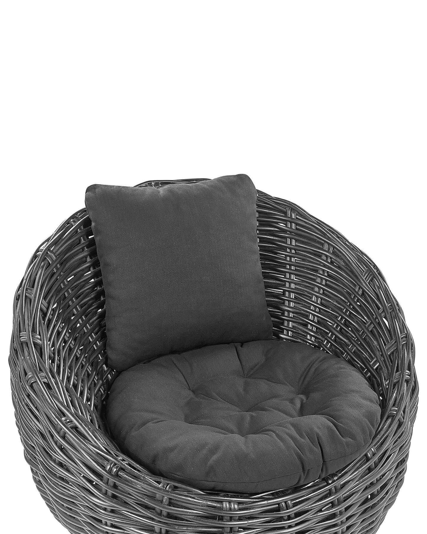 Garden Chair Rattan Black