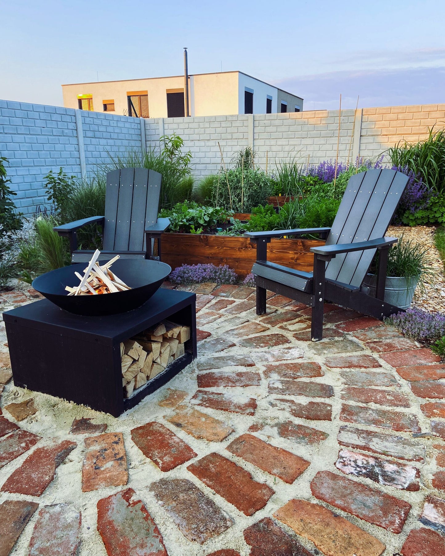 Garden Chair ADIRONDACK Dark Grey