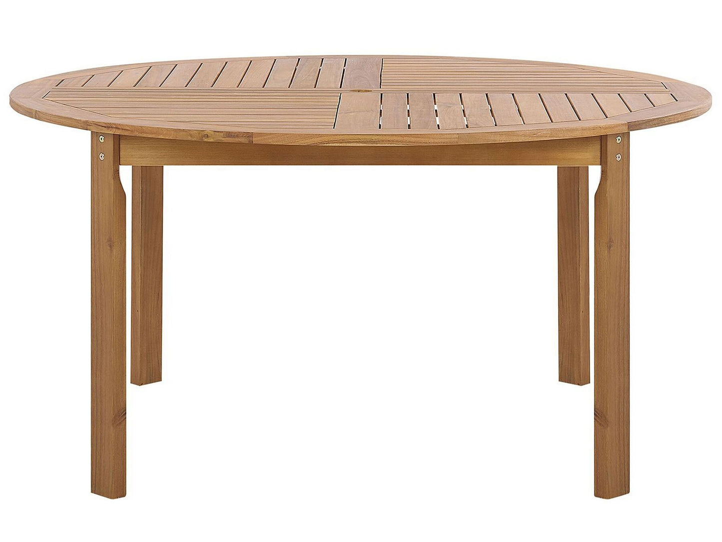 Garden Dining Set 6 Seater TOLVE with Parasol (12 Options) Acacia Wood Brown