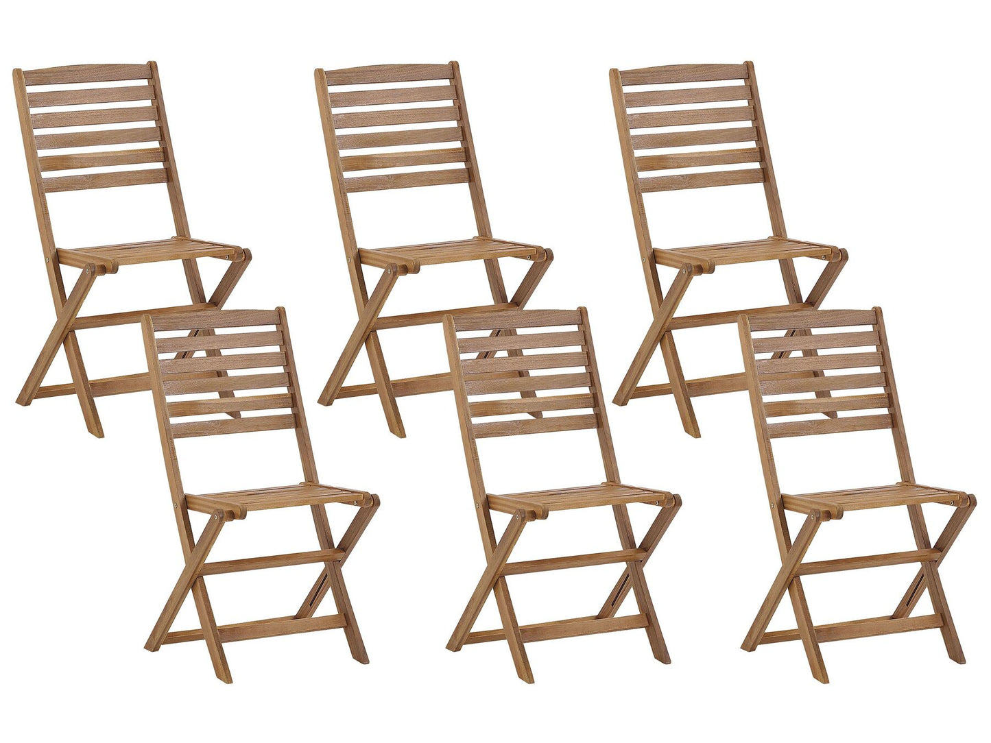 Garden Dining Set 6 Seater TOLVE with Parasol (12 Options) Acacia Wood Brown