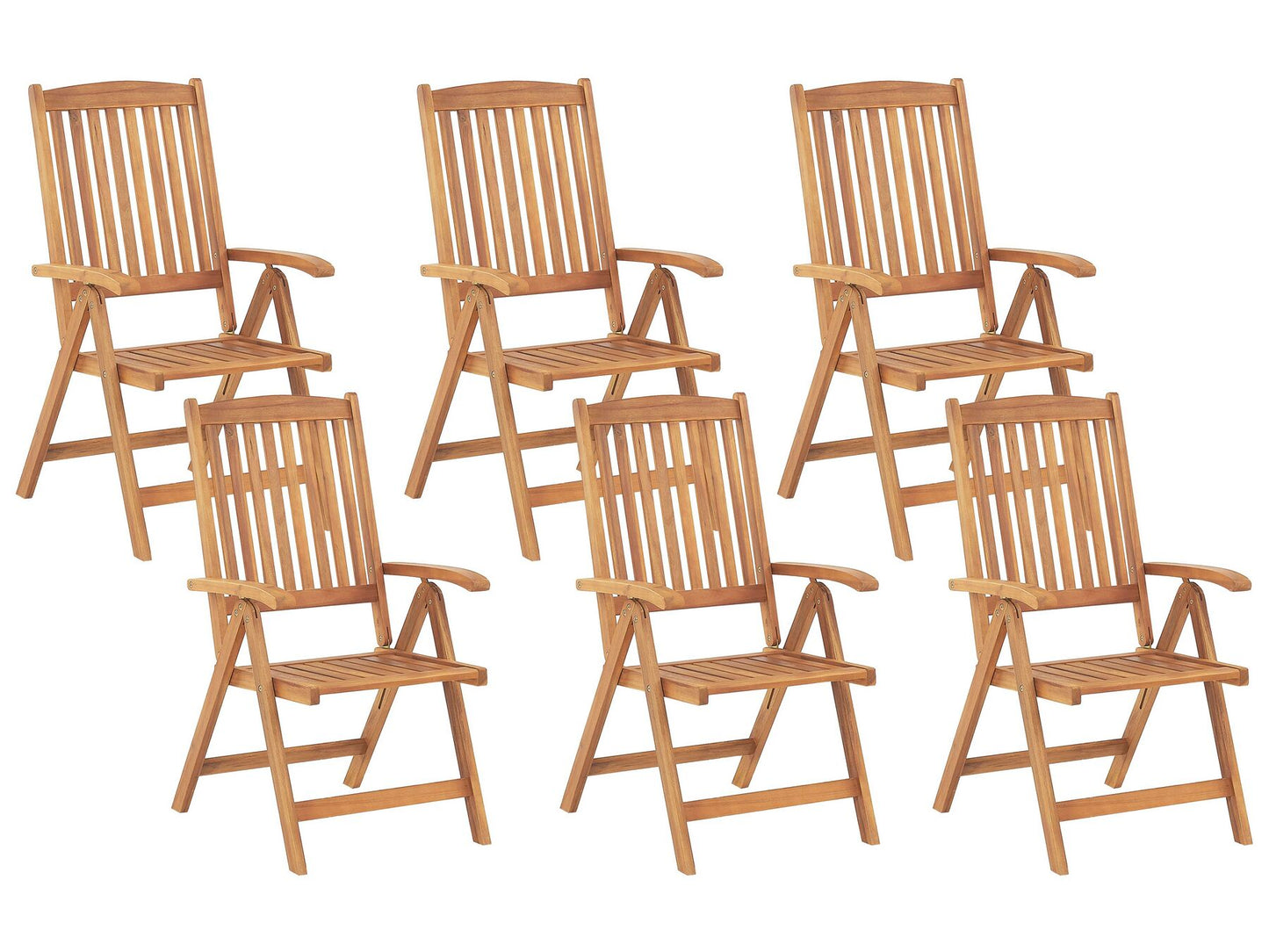 Garden Dining Set 6 Seater JAVA with Parasol (12 Options) Acacia Wood Light Brown