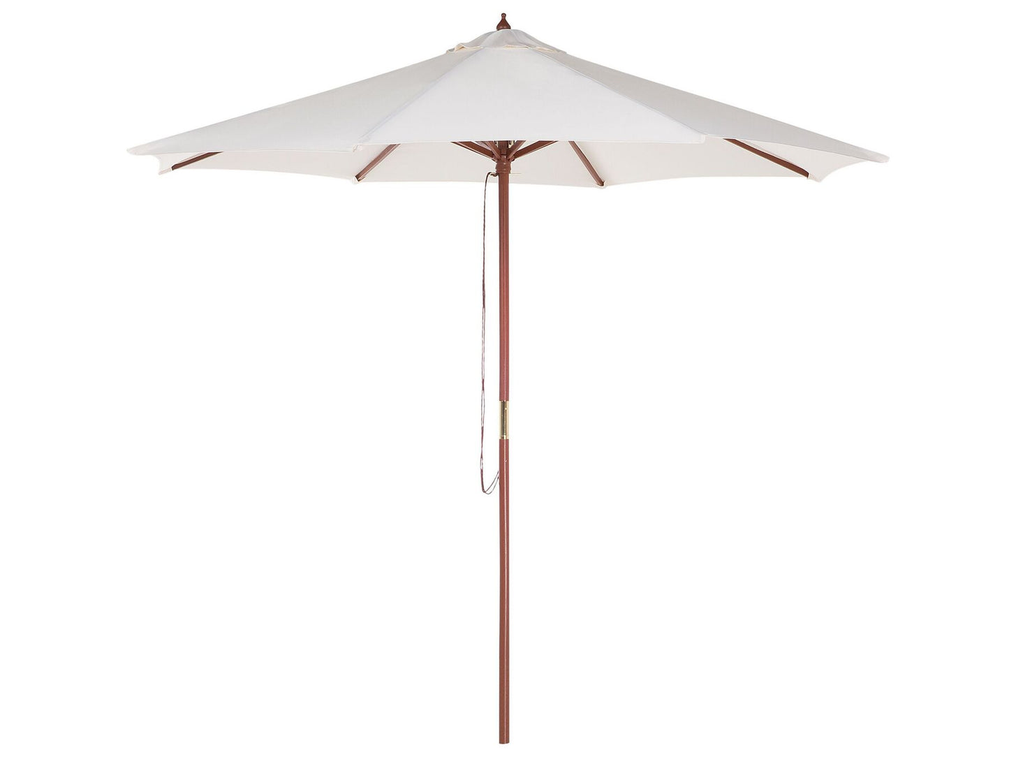 Garden Dining Set 6 Seater JAVA with Parasol (12 Options) Acacia Wood Light Brown