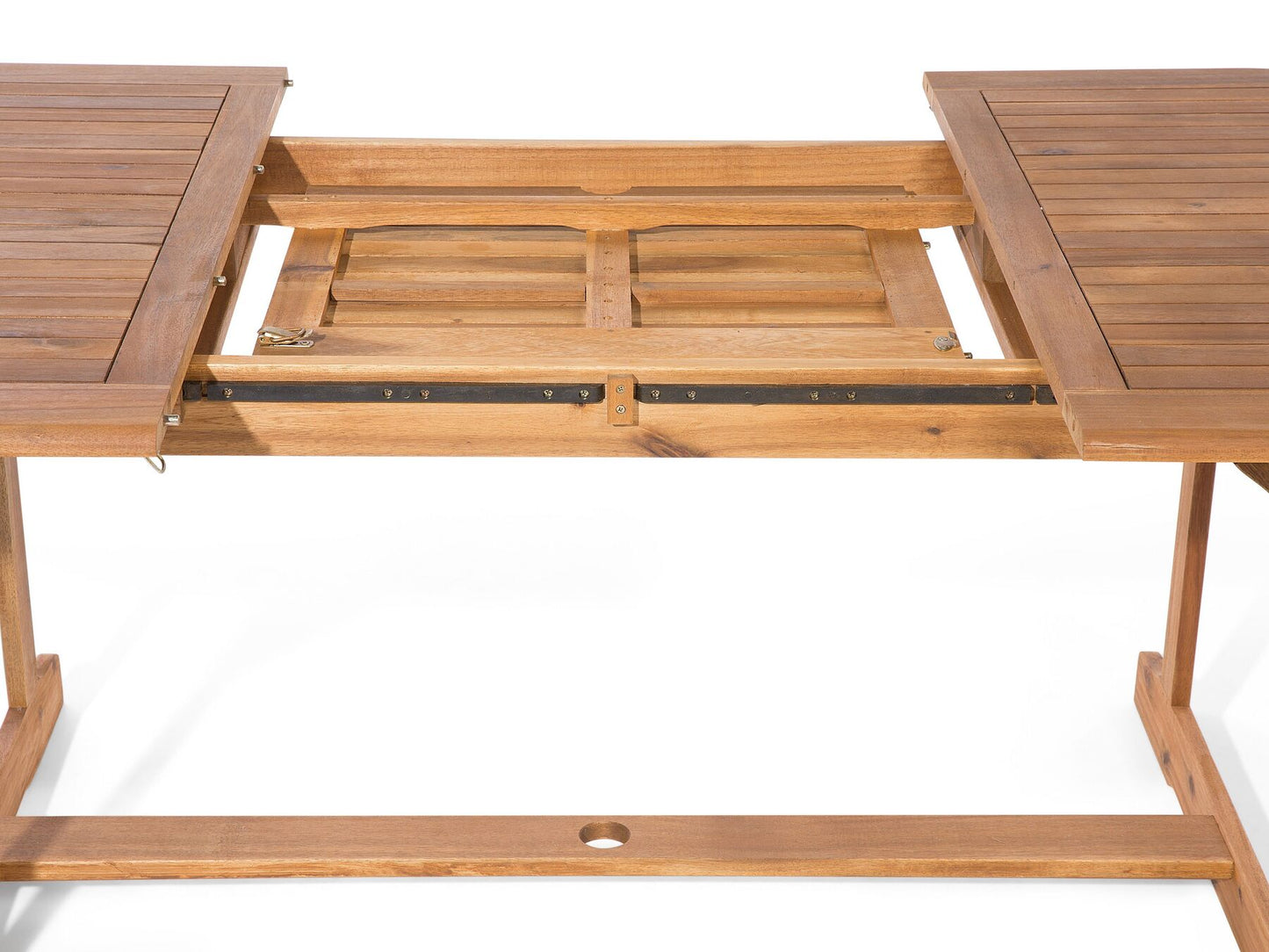Garden Dining Set 6 Seater MAUI with Parasol (12 Options) Acacia Wood Light Brown