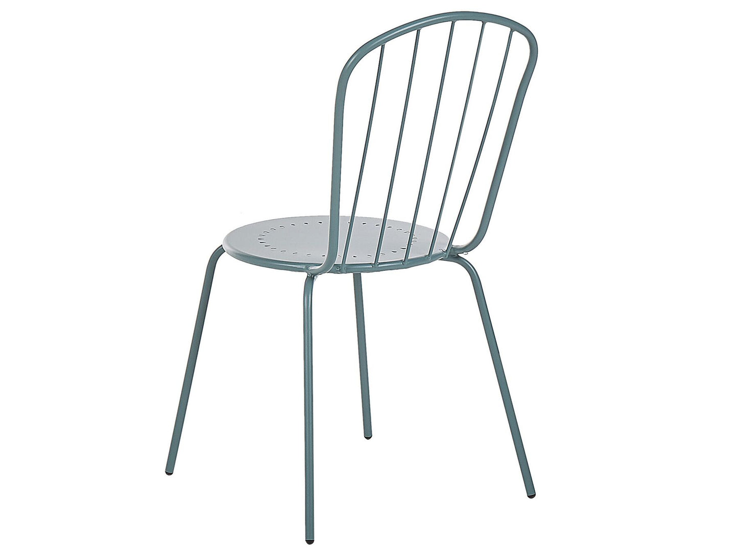 Garden Dining Set 4 Seater CALVI with Parasol (16 Options) Metal Light Blue