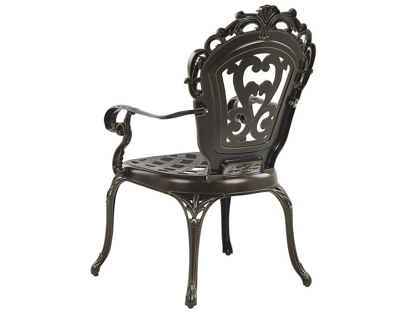 Garden Dining Set 4 Seater SAPRI with Parasol (16 Options) Metal Dark Brown