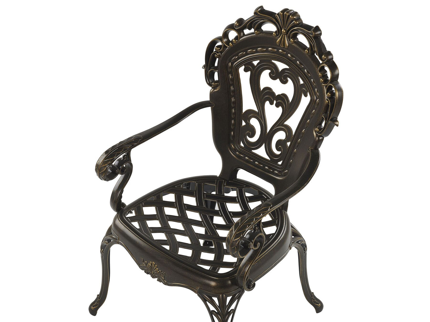 Garden Dining Set 4 Seater SAPRI with Parasol (16 Options) Metal Dark Brown