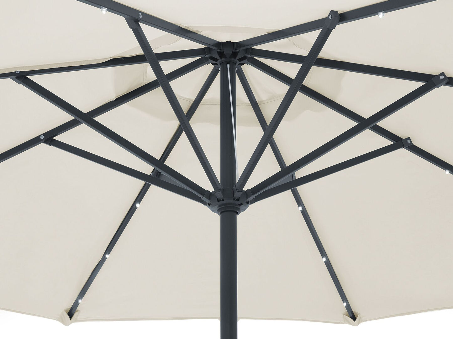 Garden Dining Set 4 Seater SAPRI with Parasol (16 Options) Metal Dark Brown