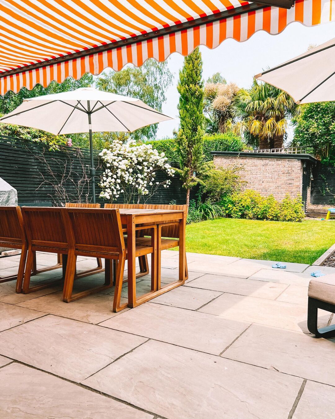 Garden Dining Set 8 Seater SASSARI with Cushions Acacia Wood Navy Blue