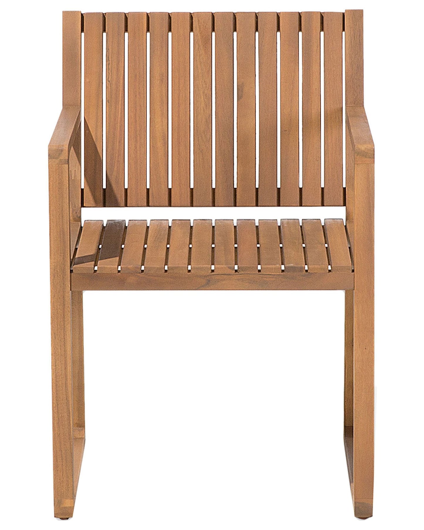 Set of 8 Garden Chairs with Cushions SASSARI Acacia Wood Grey