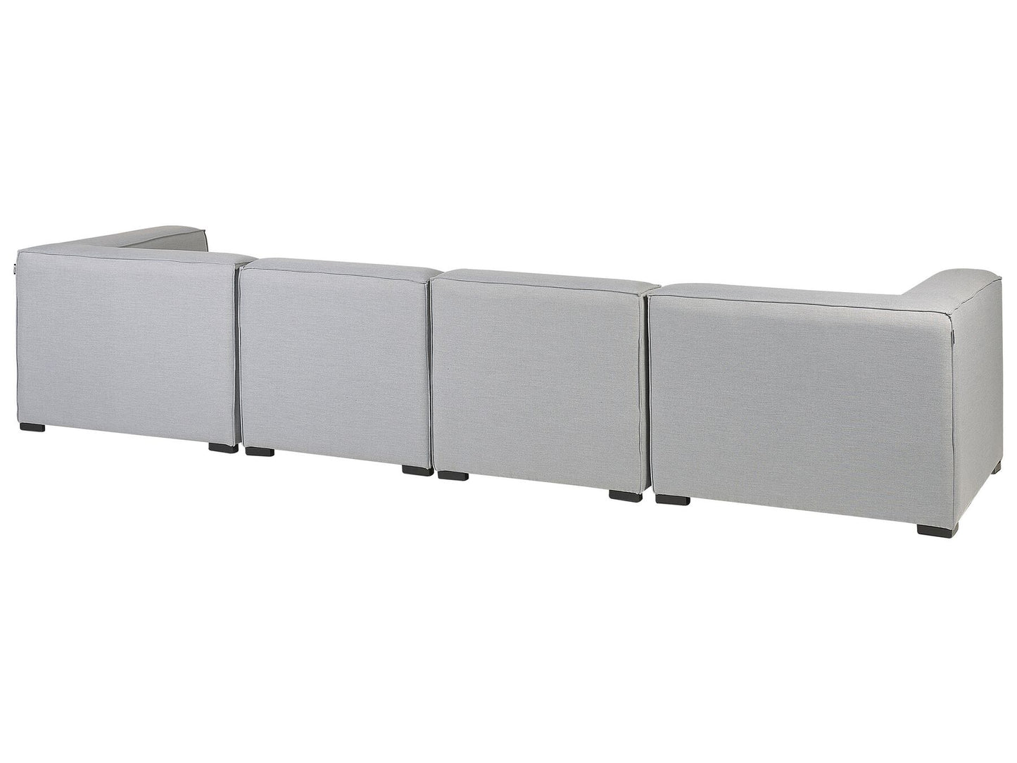 Garden Sofa with Ottoman 4 Seater AREZZO Modular Light Grey
