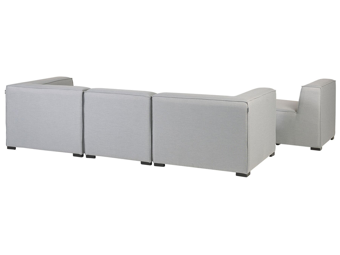Garden Sofa with Ottoman 4 Seater AREZZO Modular Light Grey