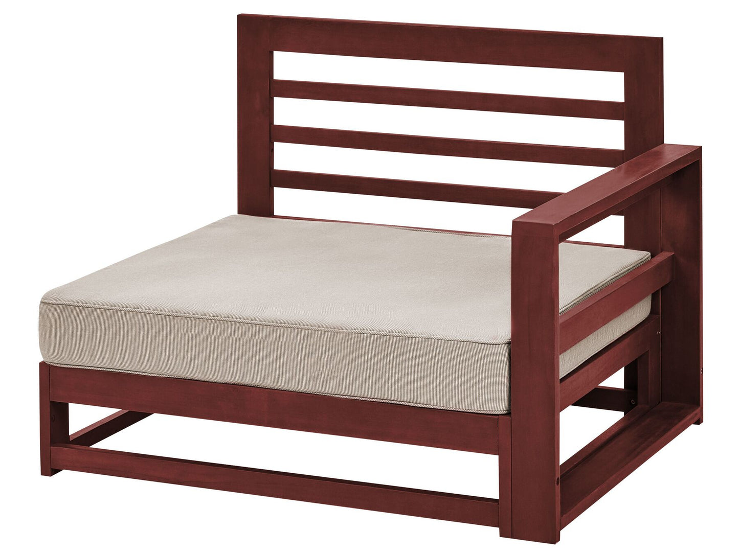 Garden Sofa 2 Seater TIMOR Modular Certified Acacia Wood Dark Red