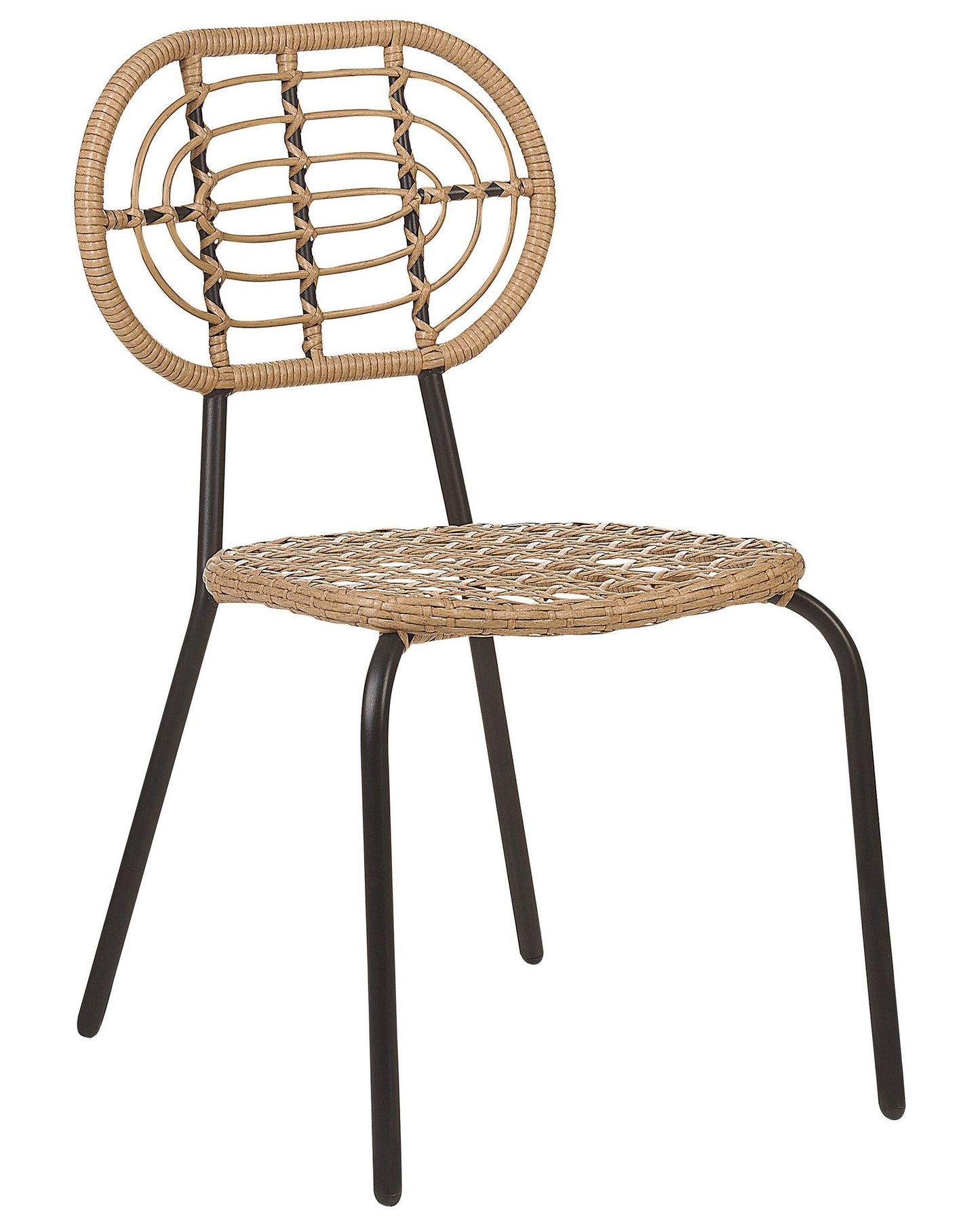 Set of 8 Chairs PRATELLO PE Rattan Natural