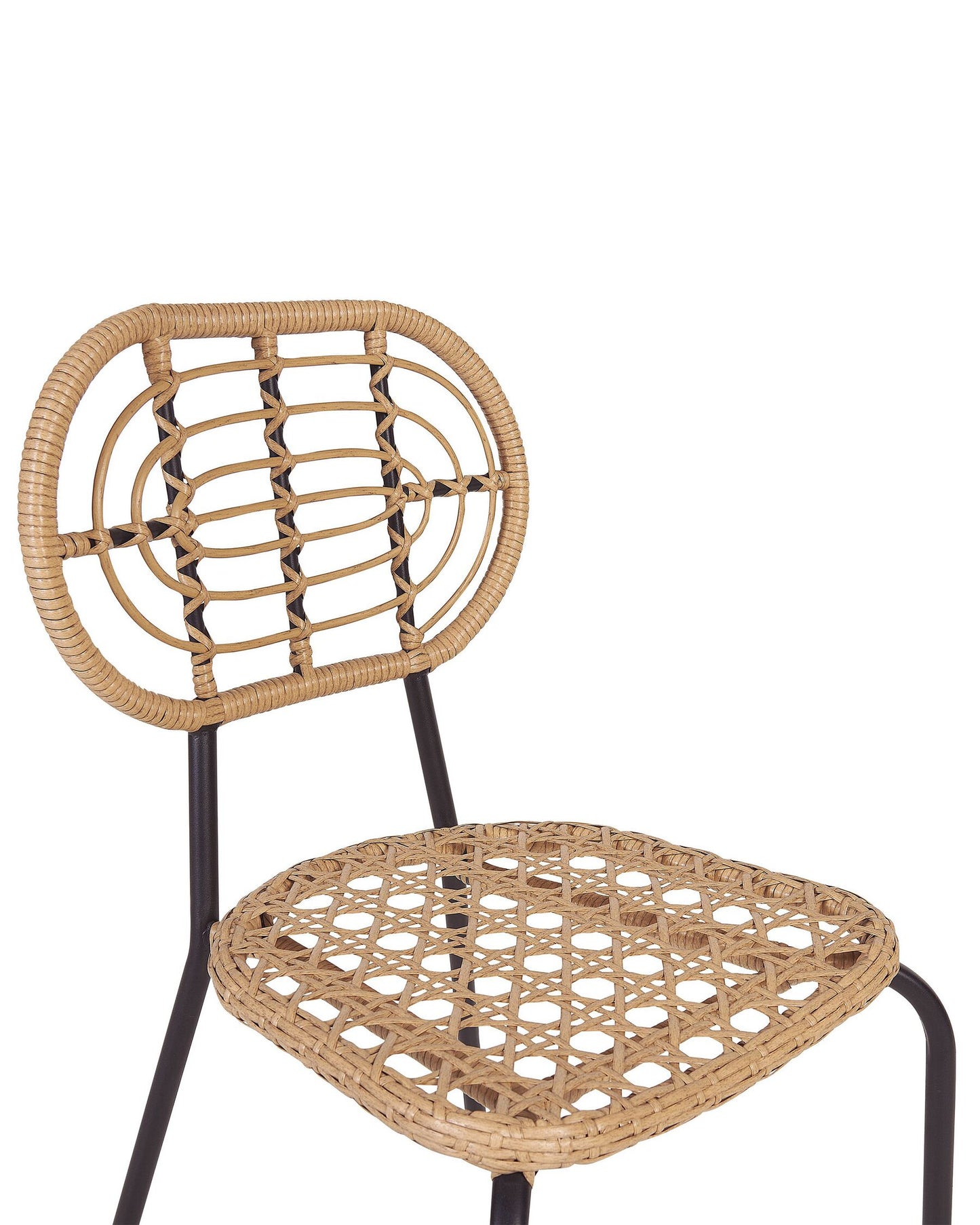 Set of 8 Chairs PRATELLO PE Rattan Natural