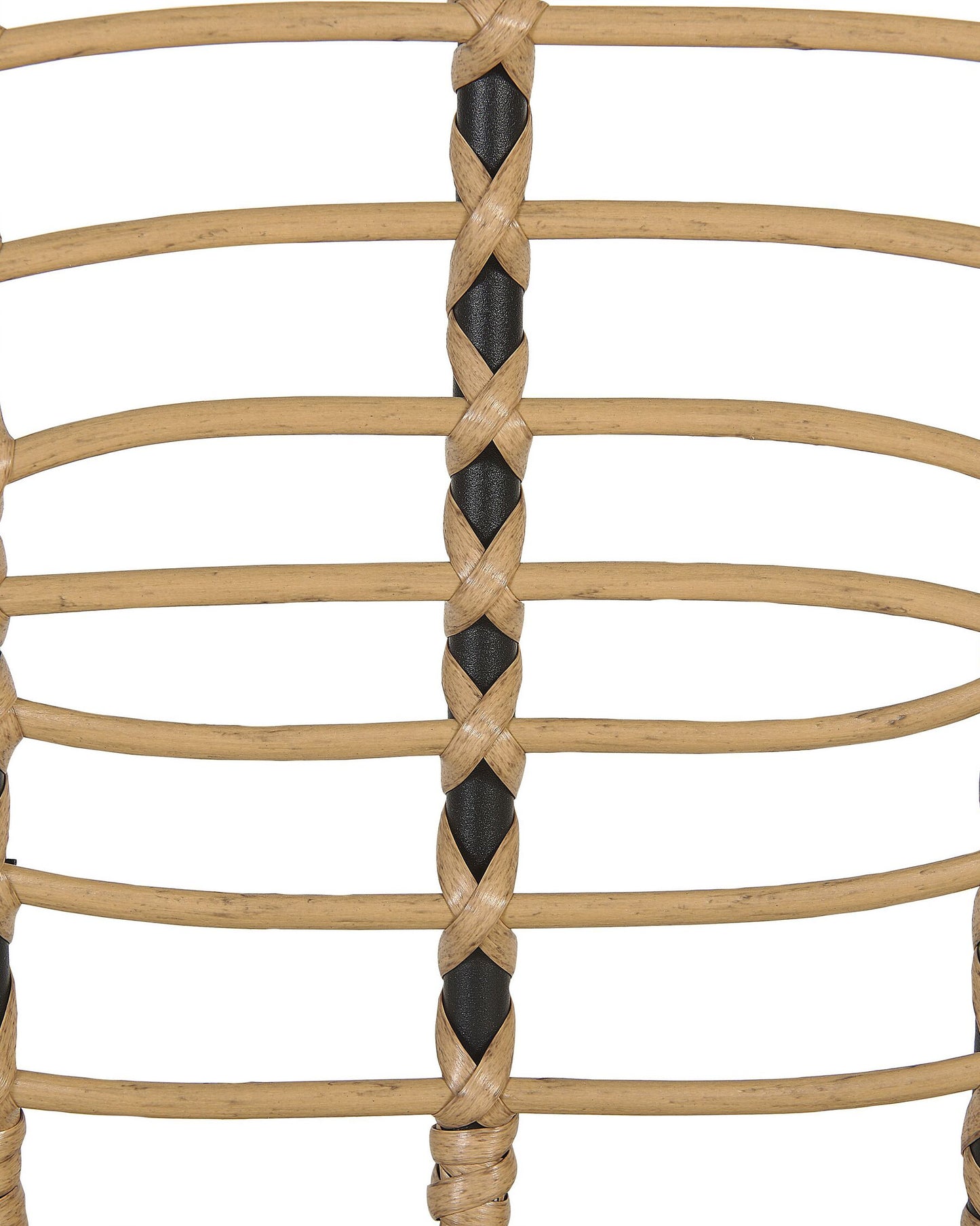 Set of 4 Garden Chairs PRATELLO PE Rattan Natural