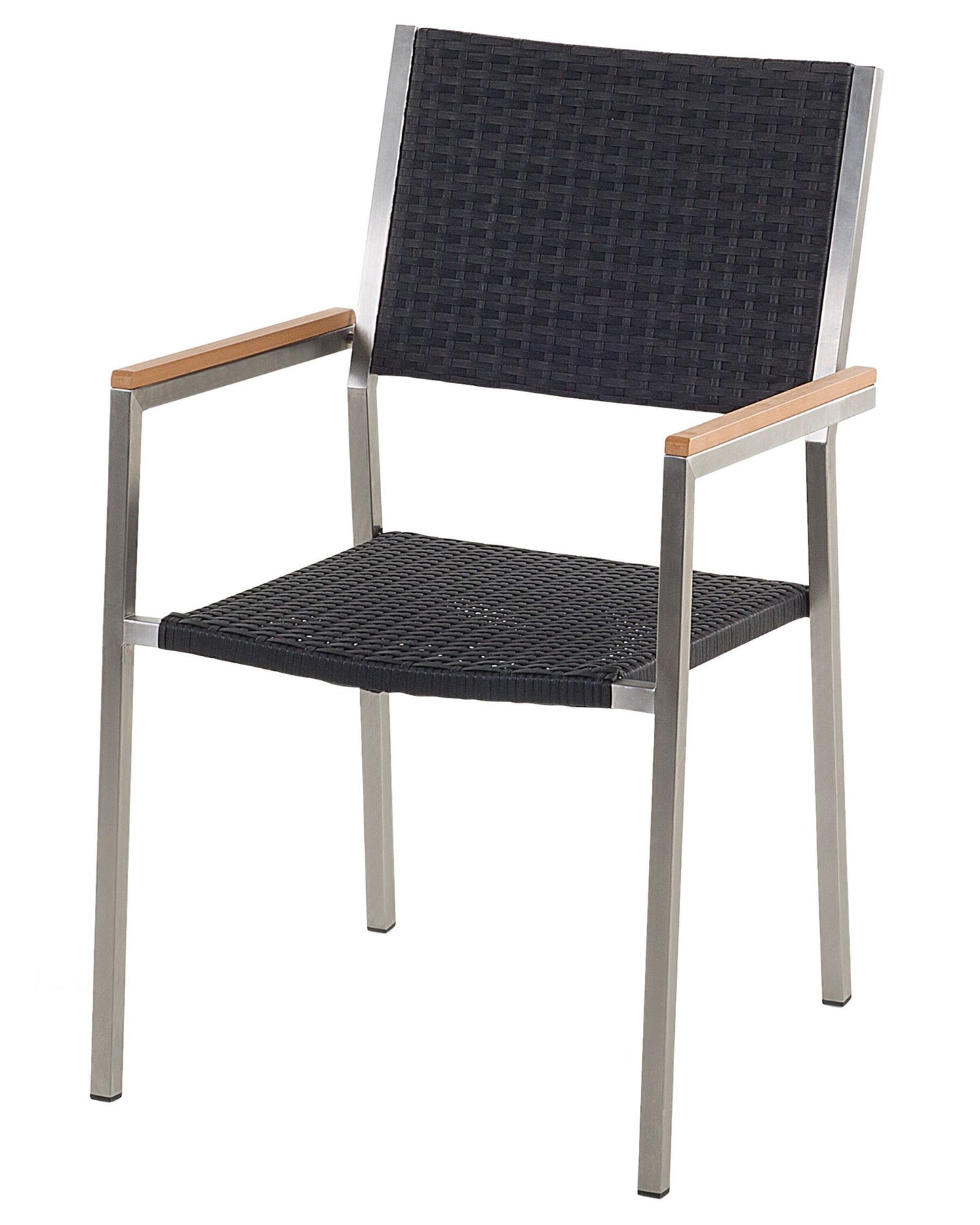 Set of 2 Garden Chairs GROSSETO PE Rattan Black
