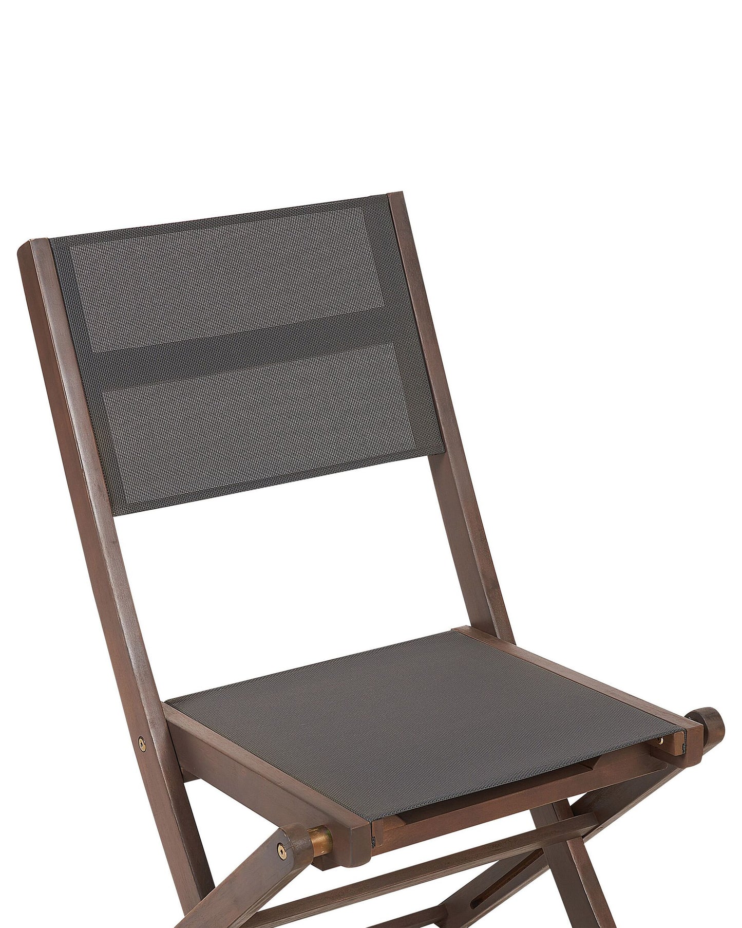 Set of 2 Garden Chairs CESANA Acacia Wood Dark Brown