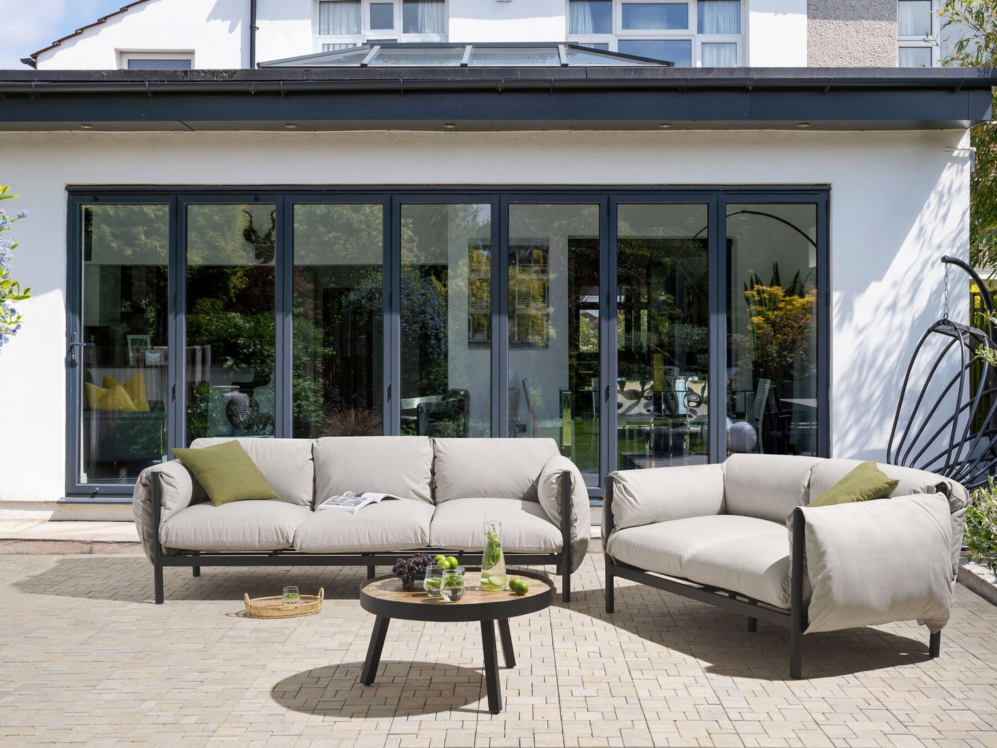 Garden Sofa Set 5 Seater ESPERIA Metal Grey