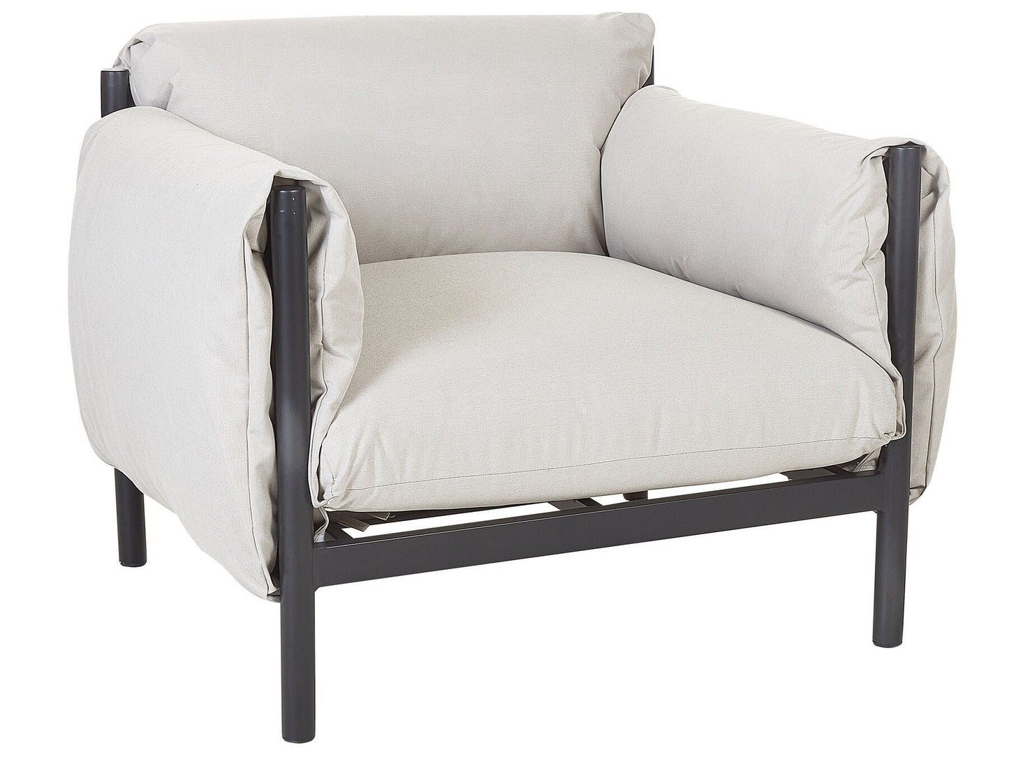 Garden Sofa Set 4 Seater ESPERIA Metal Grey