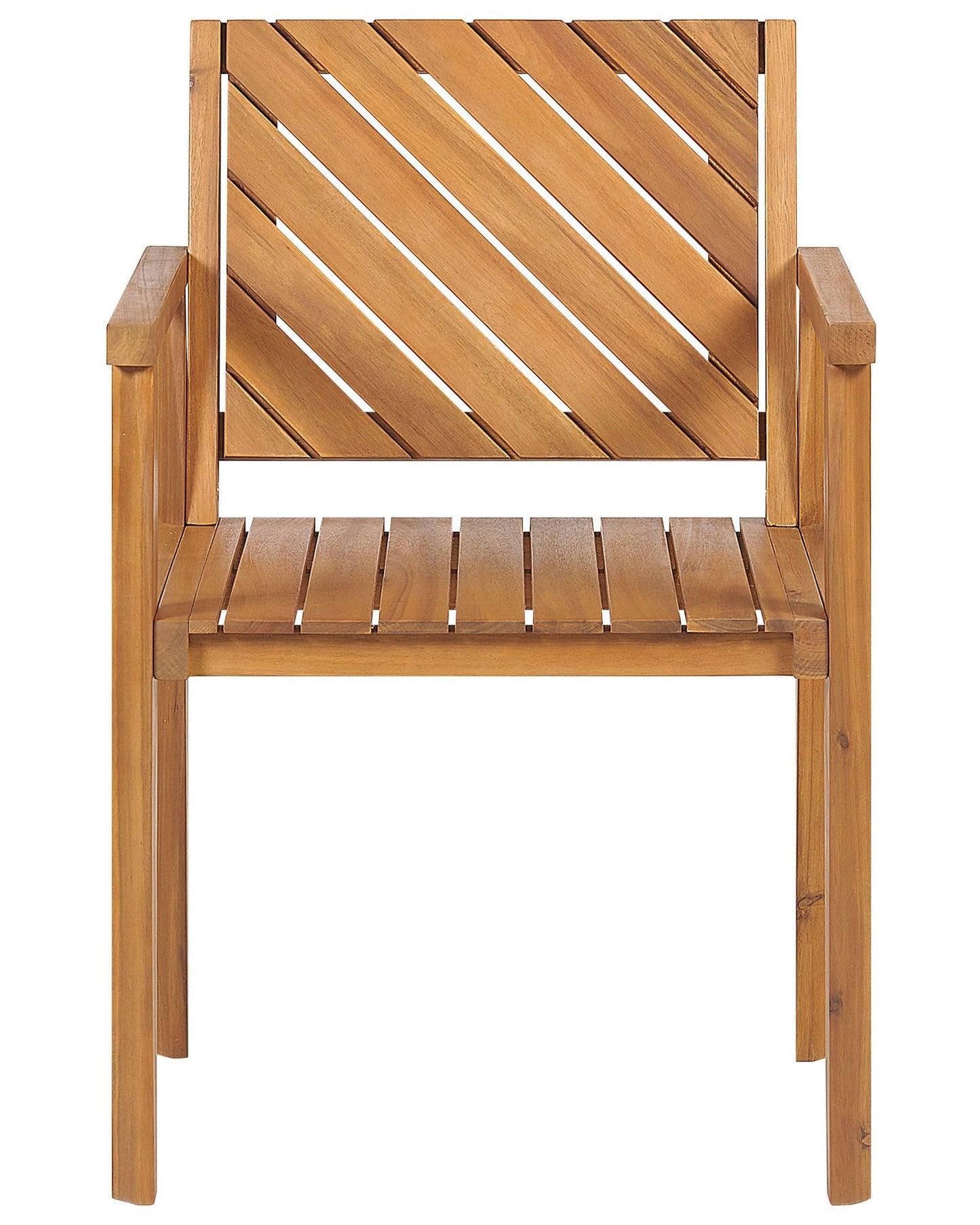 Set of 4 Garden Chairs BARATTI Acacia Wood Brown