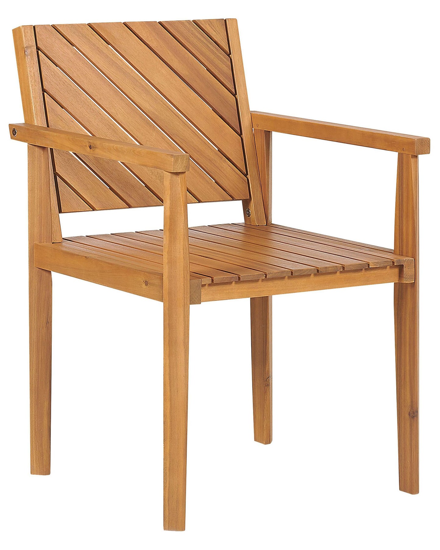 Set of 6 Garden Chairs BARATTI Acacia Wood Brown
