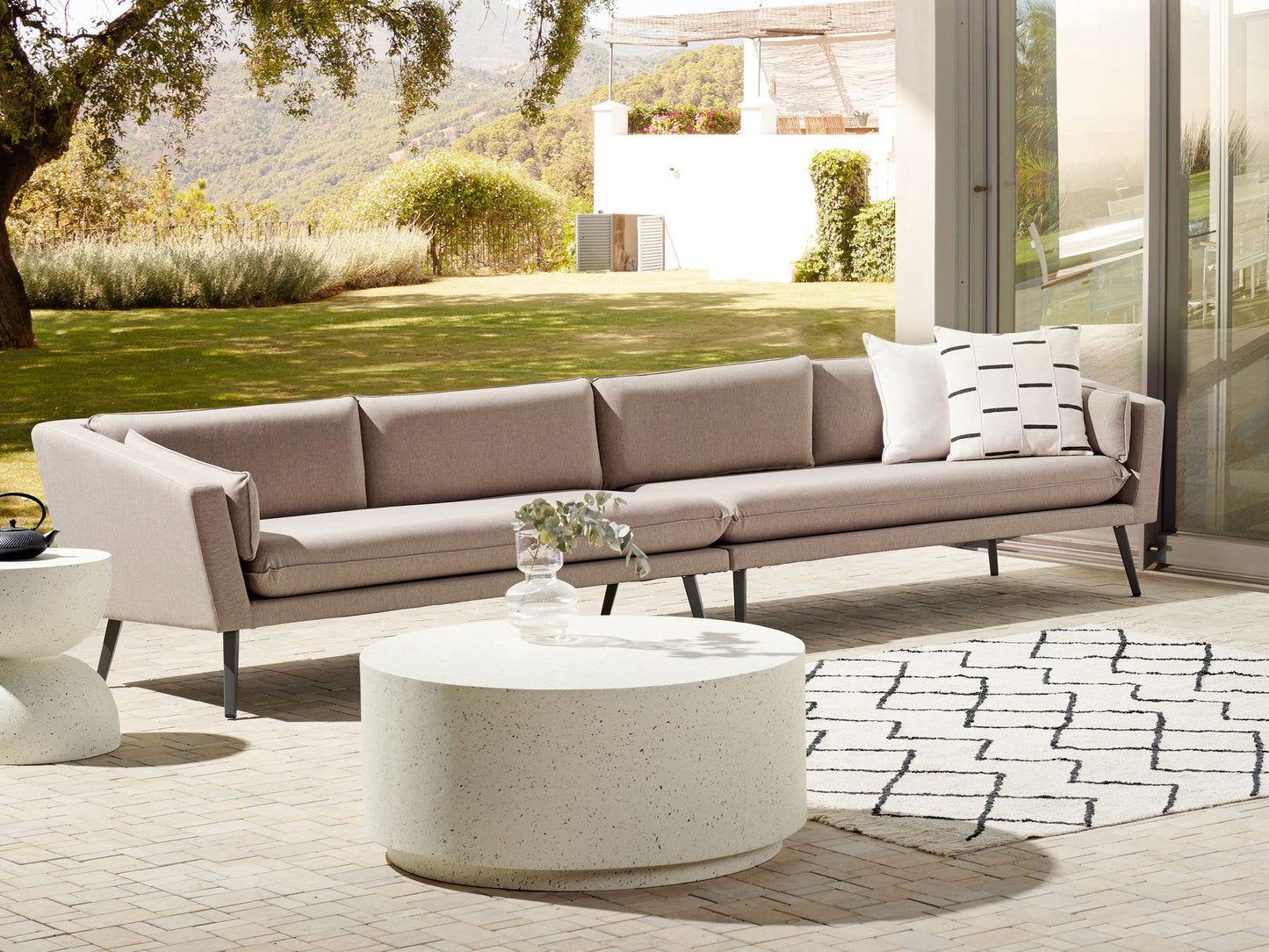 Garden Sofa 4 Seater LORETELLO Beige