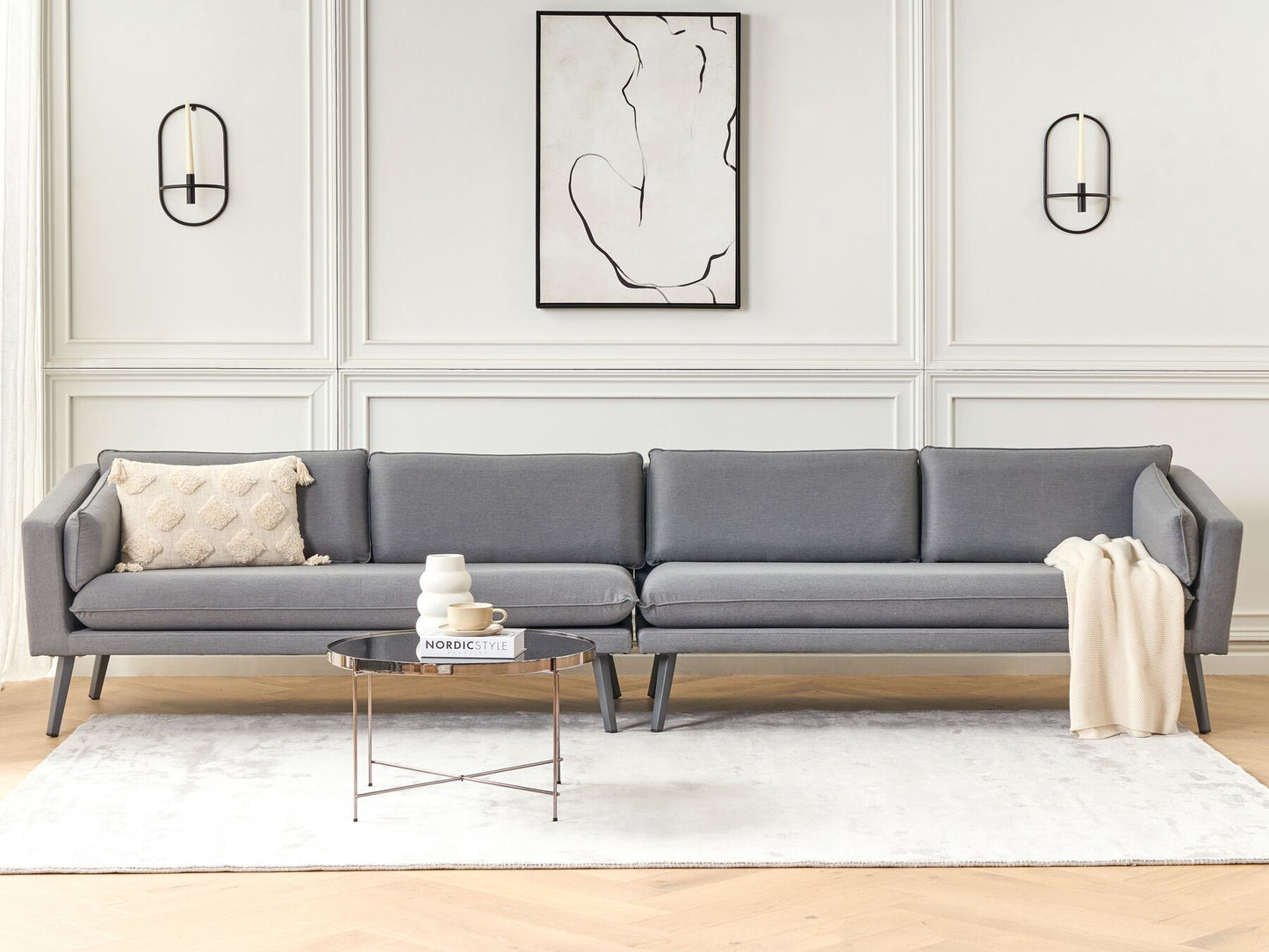 Garden Sofa 4 Seater LORETELLO Grey