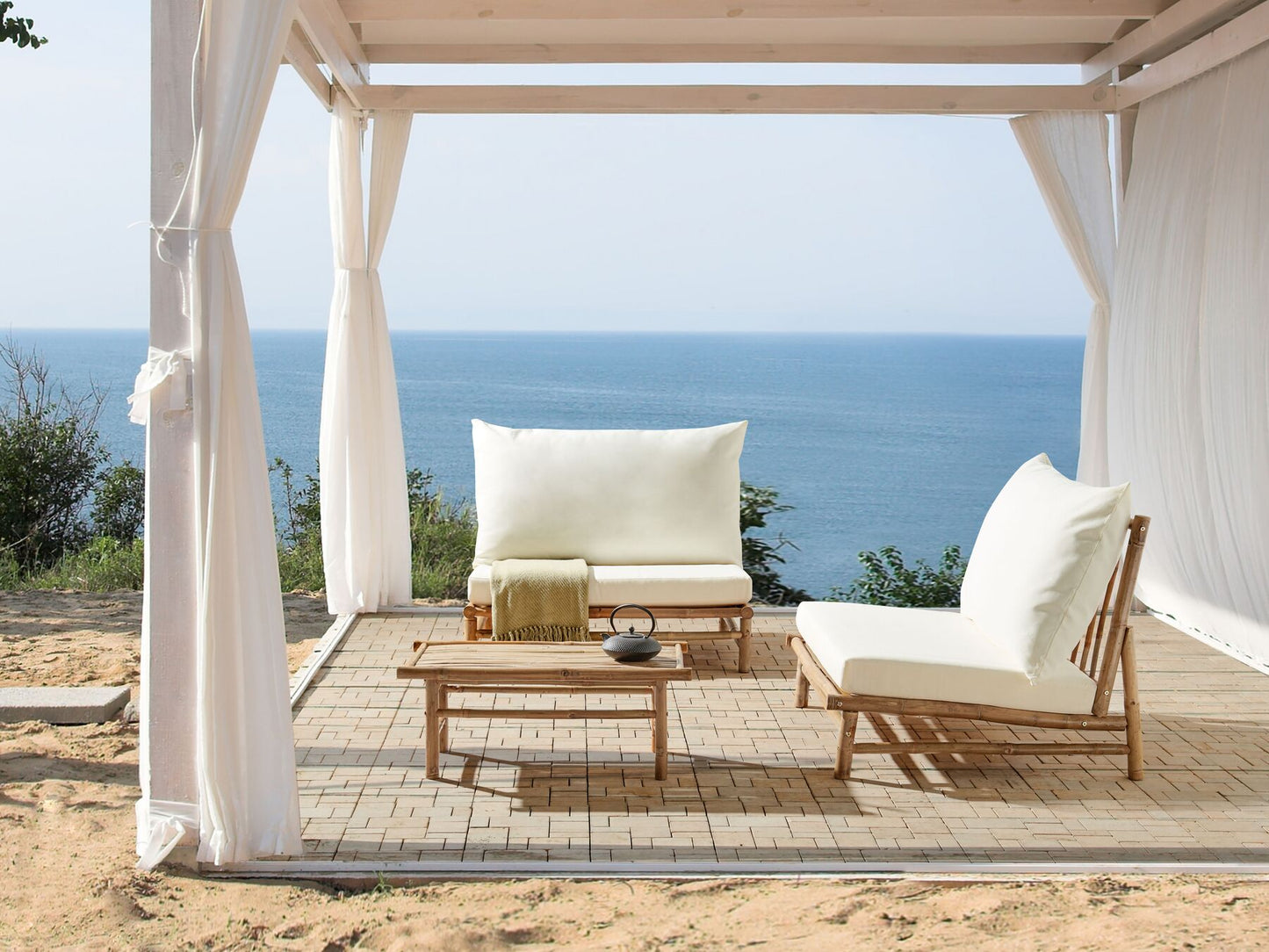 garden sofa 2 seater susua rattan natural