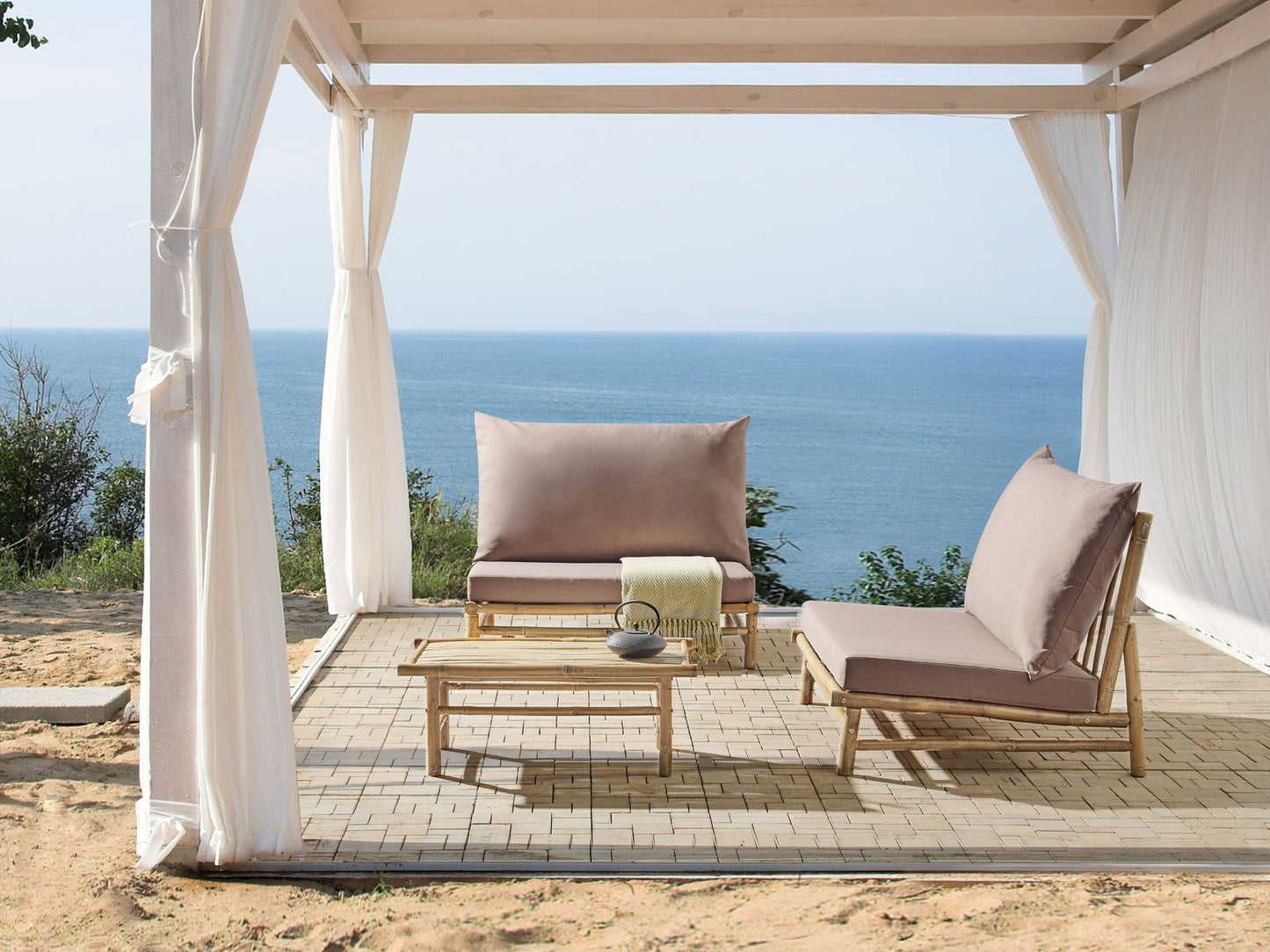 garden sofa 2 seater susua rattan natural