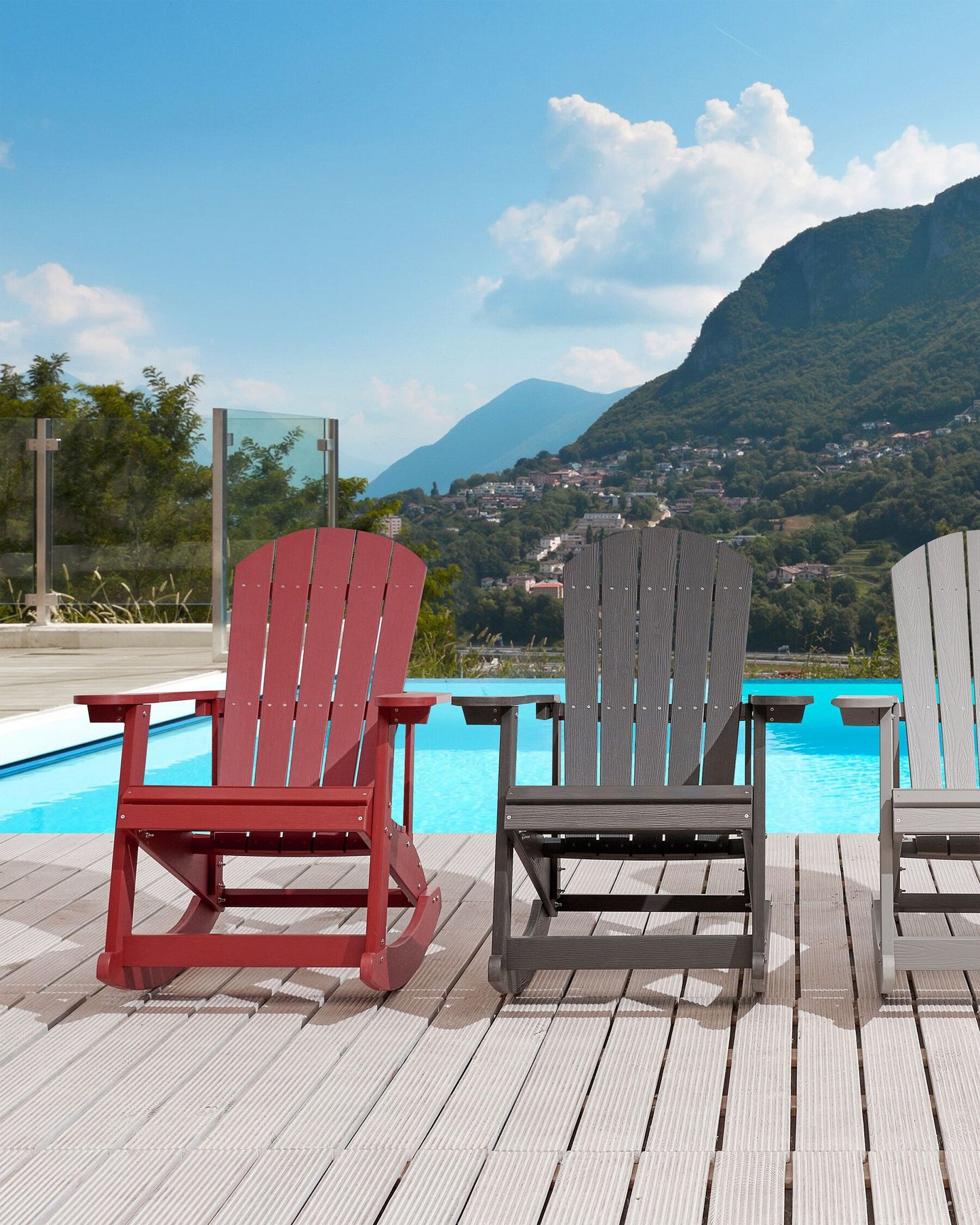 Garden Rocking Chair ADIRONDACK Red