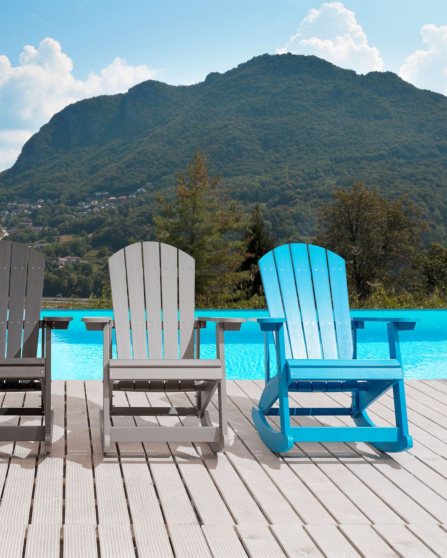 Garden Rocking Chair ADIRONDACK Blue