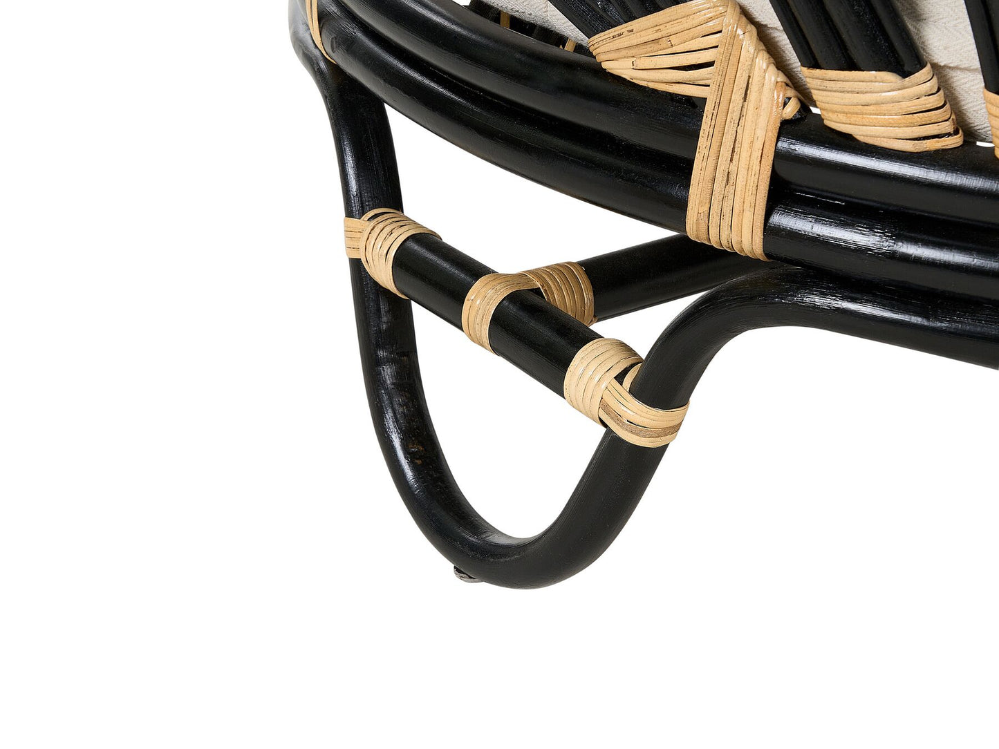 Garden Daybed ROSSANO Rattan Black