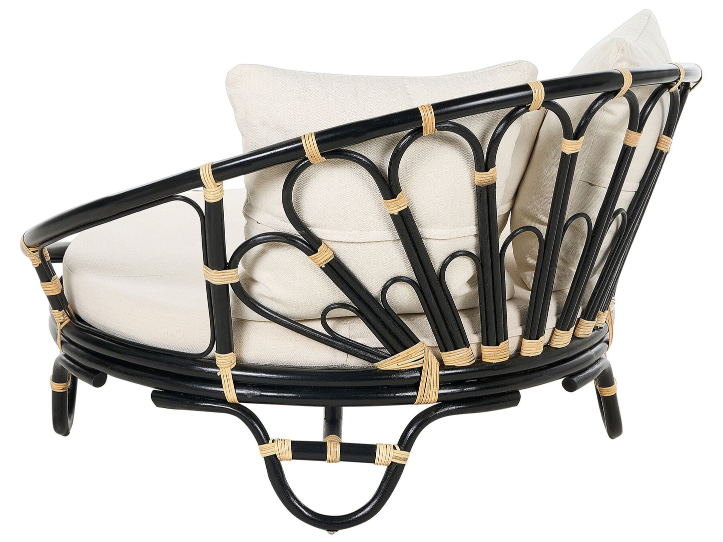 Set of 2 Garden Daybeds ROSSANO Rattan Black