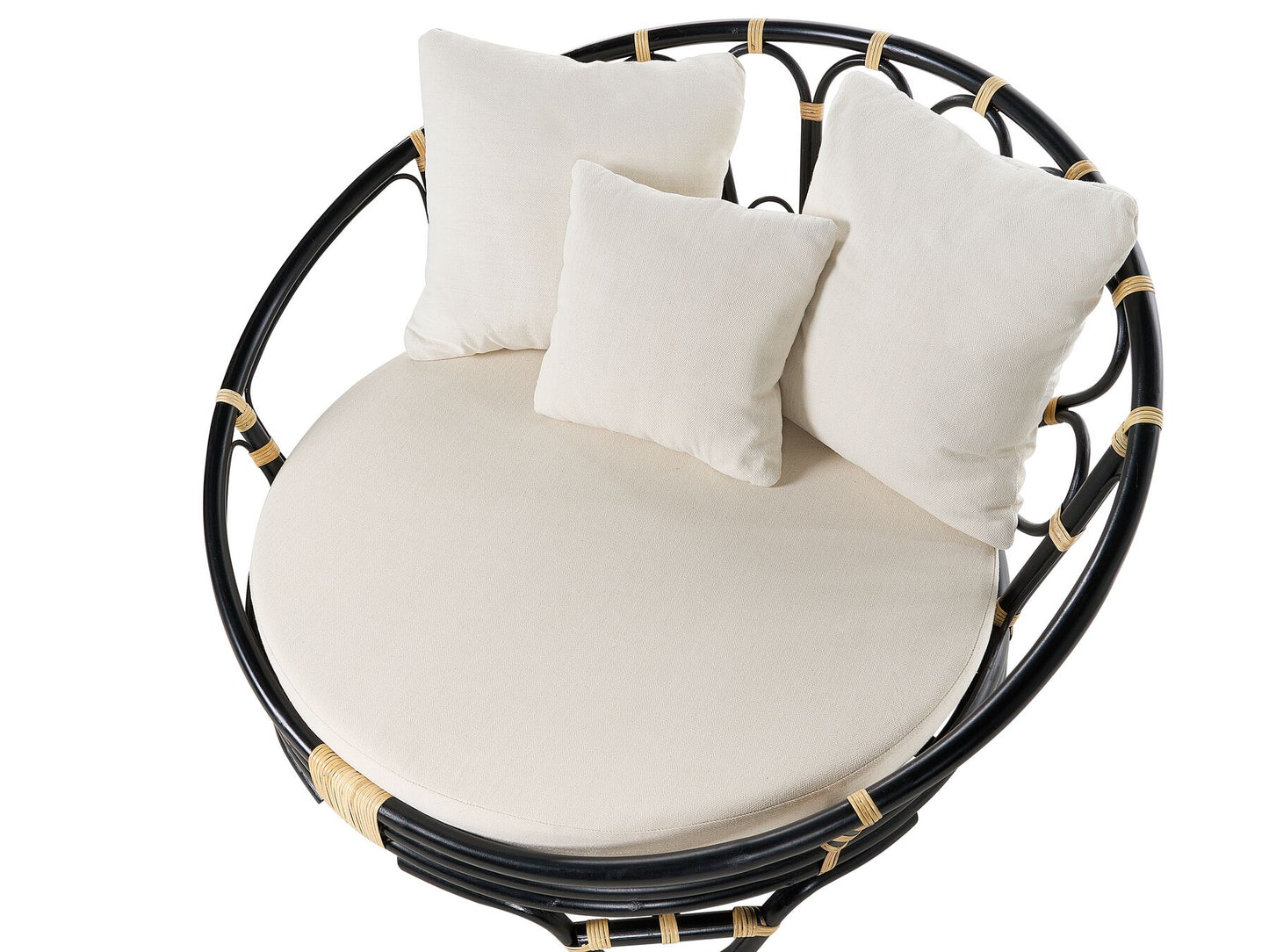 Set of 2 Garden Daybeds ROSSANO Rattan Black