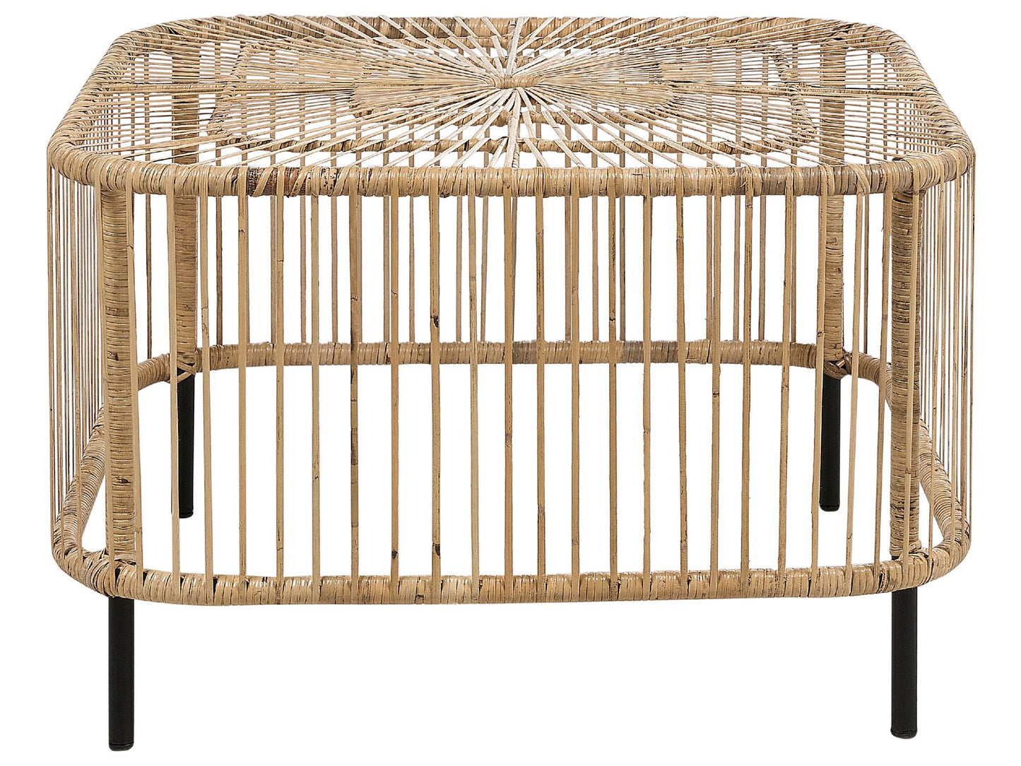 Rattan Garden Coffee Table 67 x 67 cm Natural CESENATICO