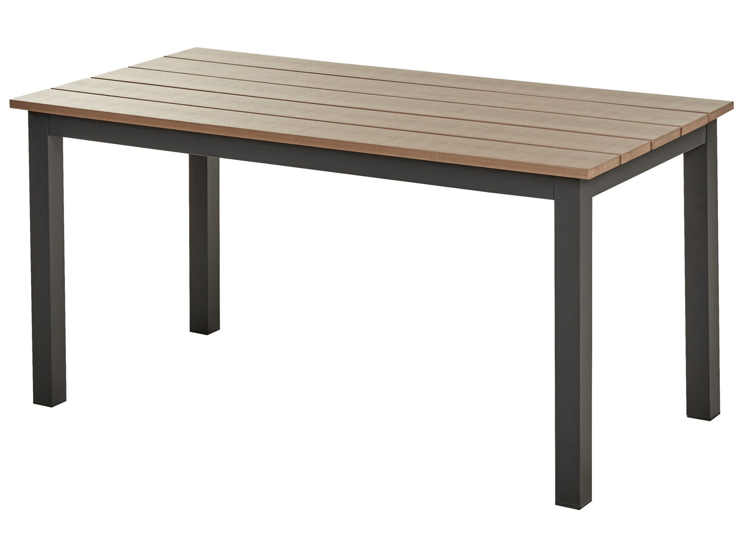 Garden Corner Sofa with Table 5 Seater MESSINA Left Hand Metal Beige