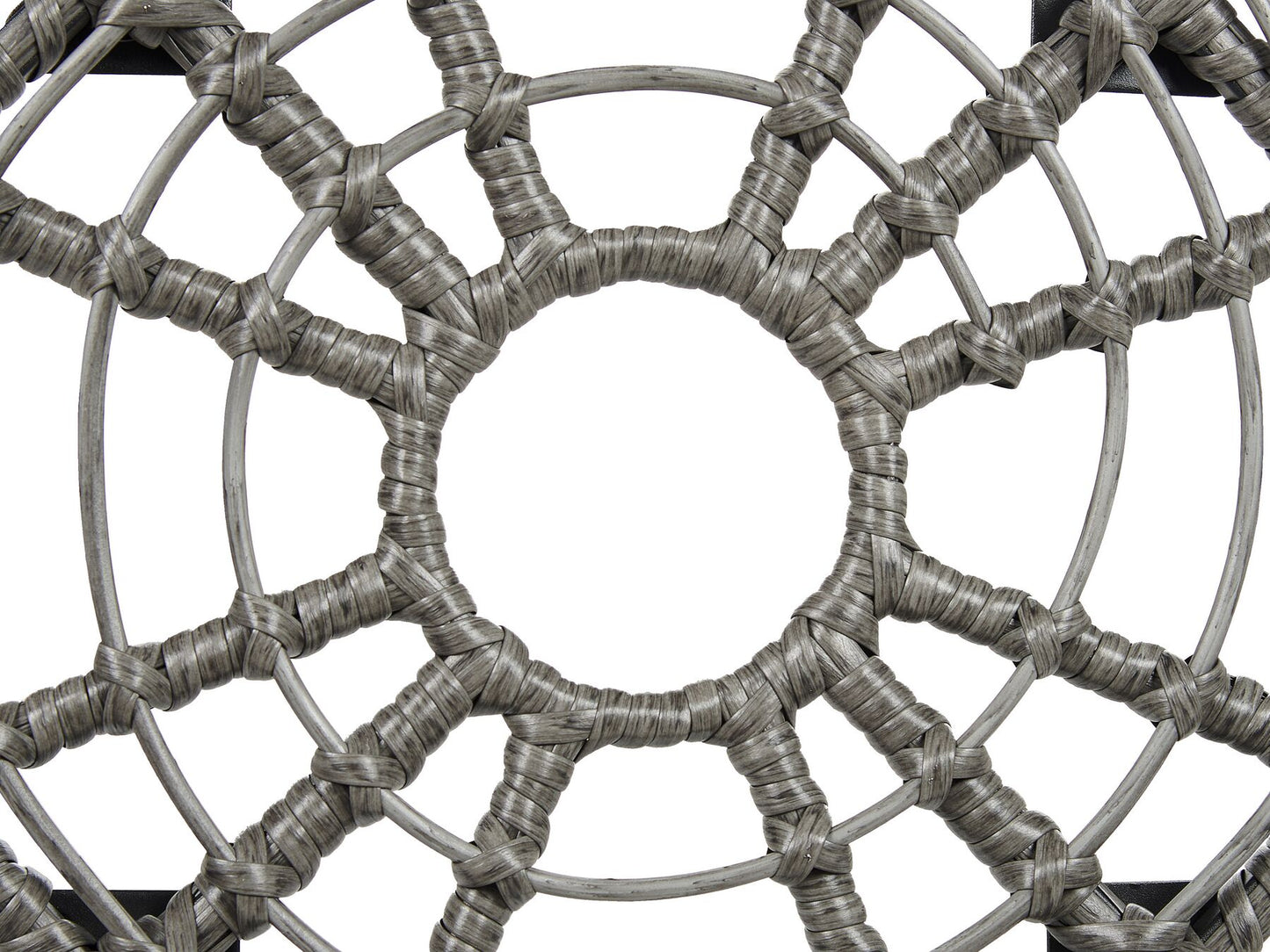Bistro Set with Cushions LAURETO PE Rattan Grey