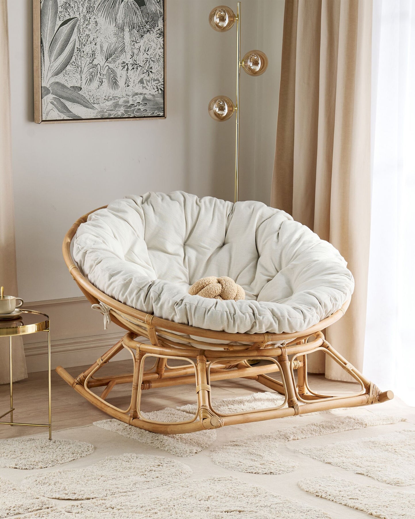 Rocking Chair ORVIETO Rattan Natural