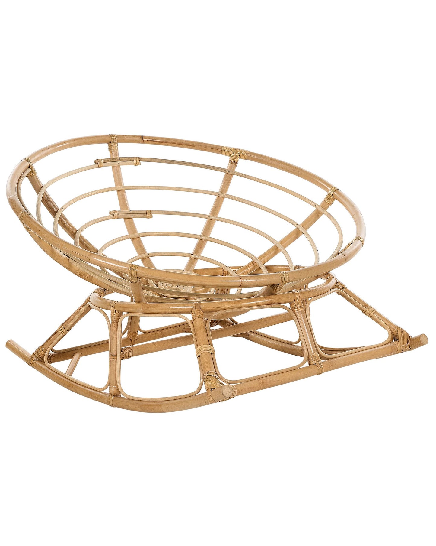 Set of 2 Rocking Chairs ORVIETO Rattan Natural