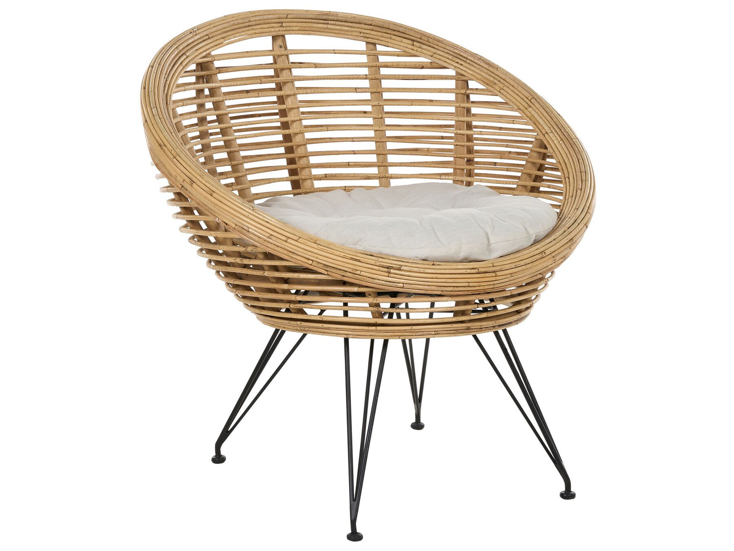 Garden Sofa Set 3 Seater MARATEA Rattan Natural