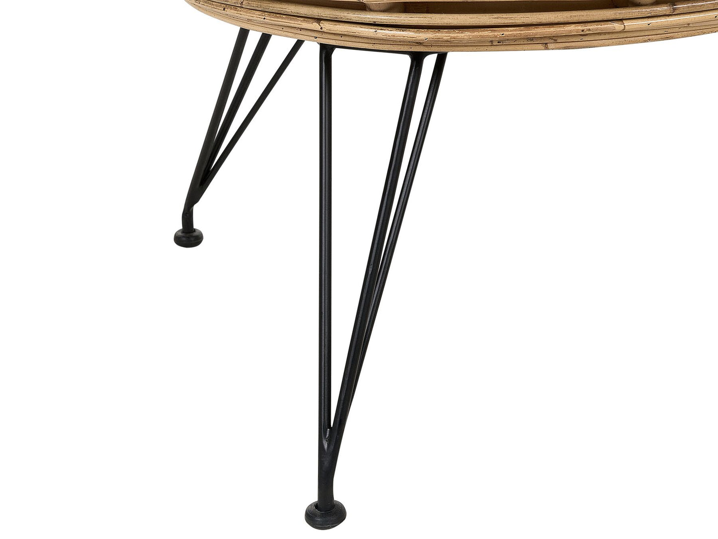 Garden Lounge Set with Table 3 Seater MARATEA/CESENATICO Rattan Natural
