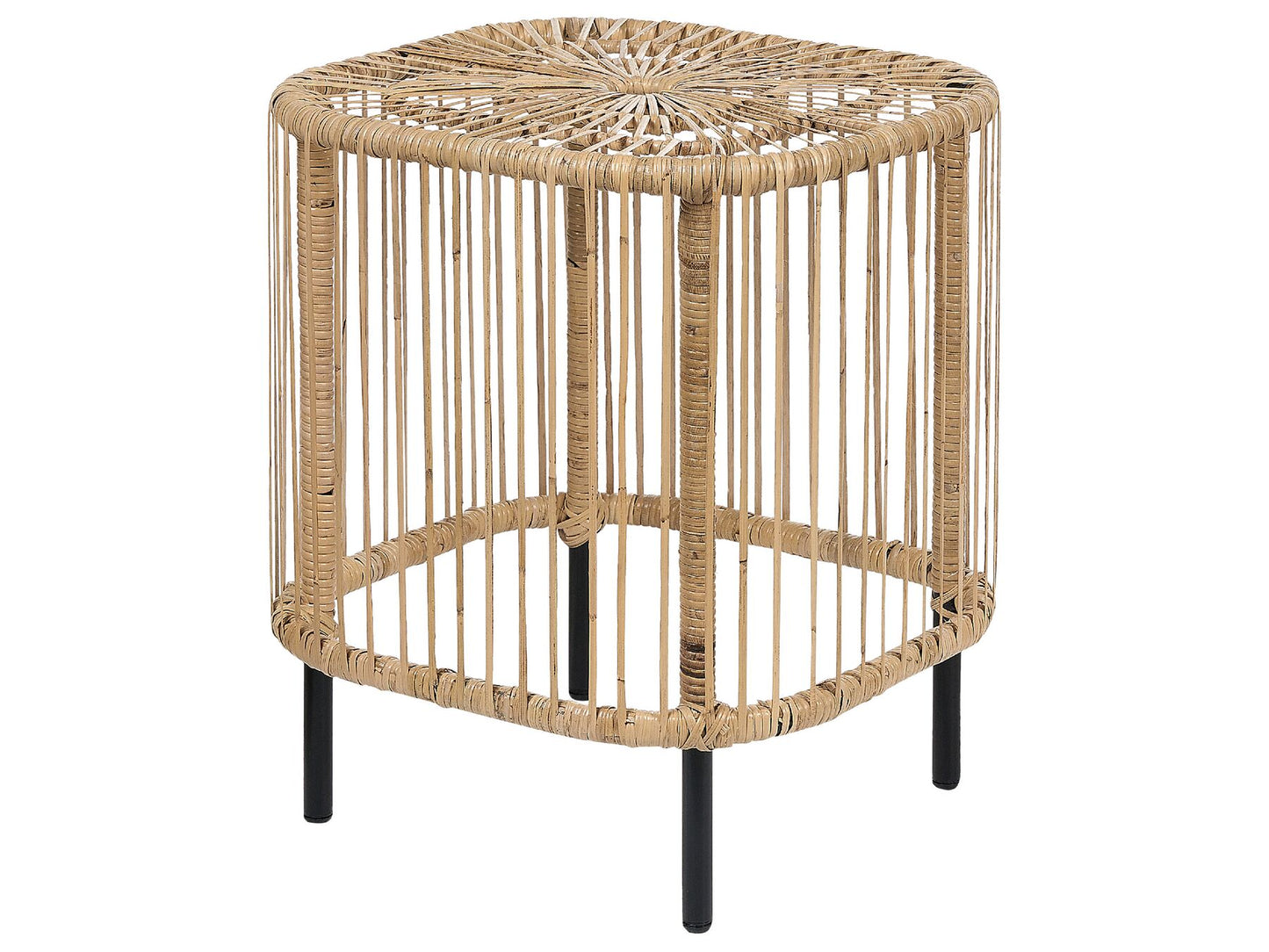 Garden Lounge Set with Table 3 Seater MARATEA/CESENATICO Rattan Natural