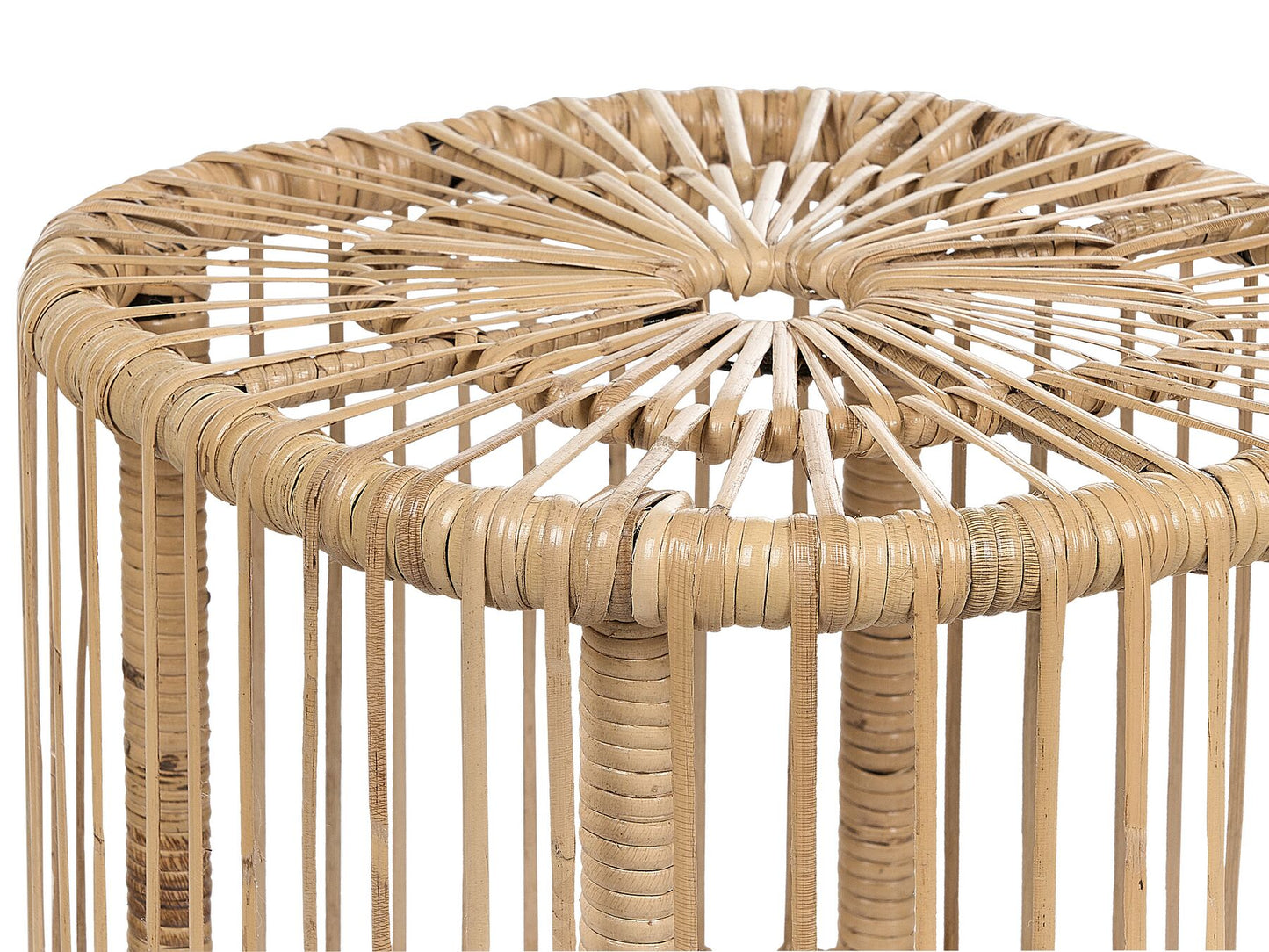 Garden Lounge Set with Table 3 Seater MARATEA/CESENATICO Rattan Natural