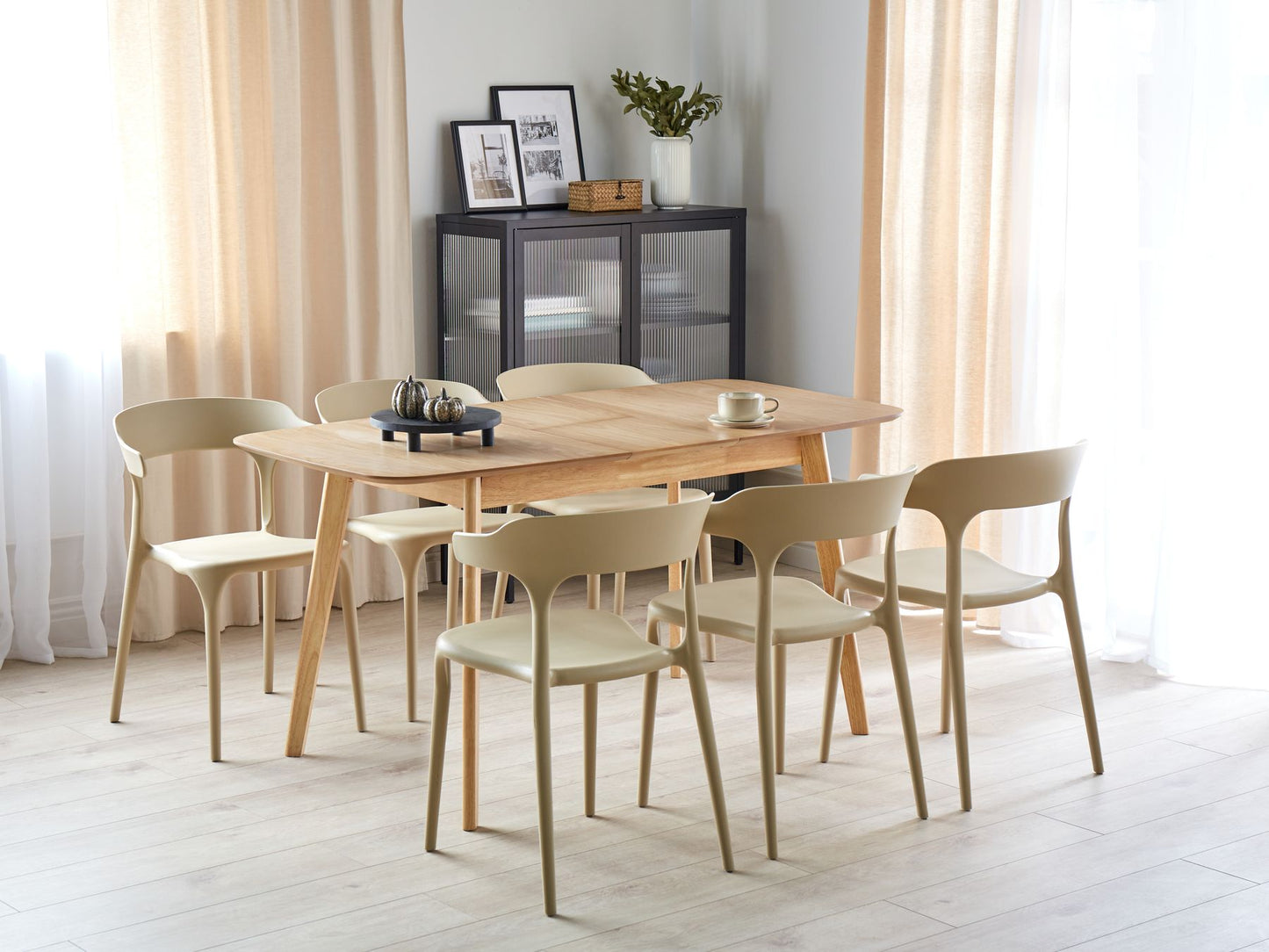 Set of 4 Garden Chairs GUBBIO Sand Beige